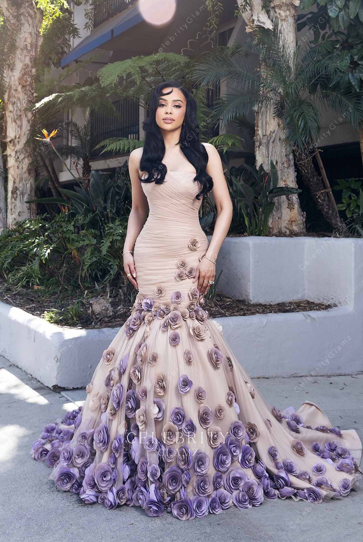 2025 Oscars red carpet trumpet Kristy Sarah Scott prom dress