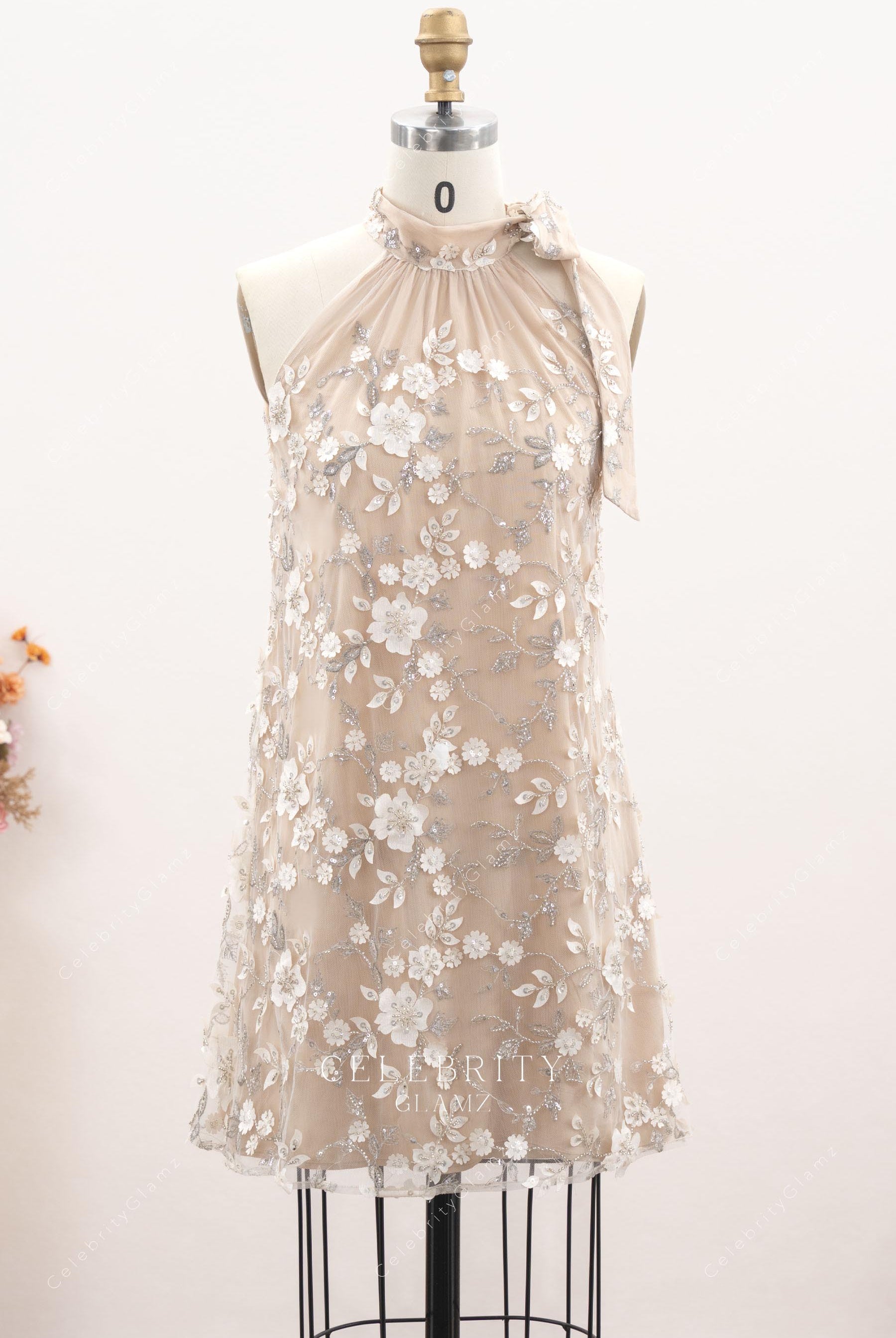 3D flower lace bridal dress