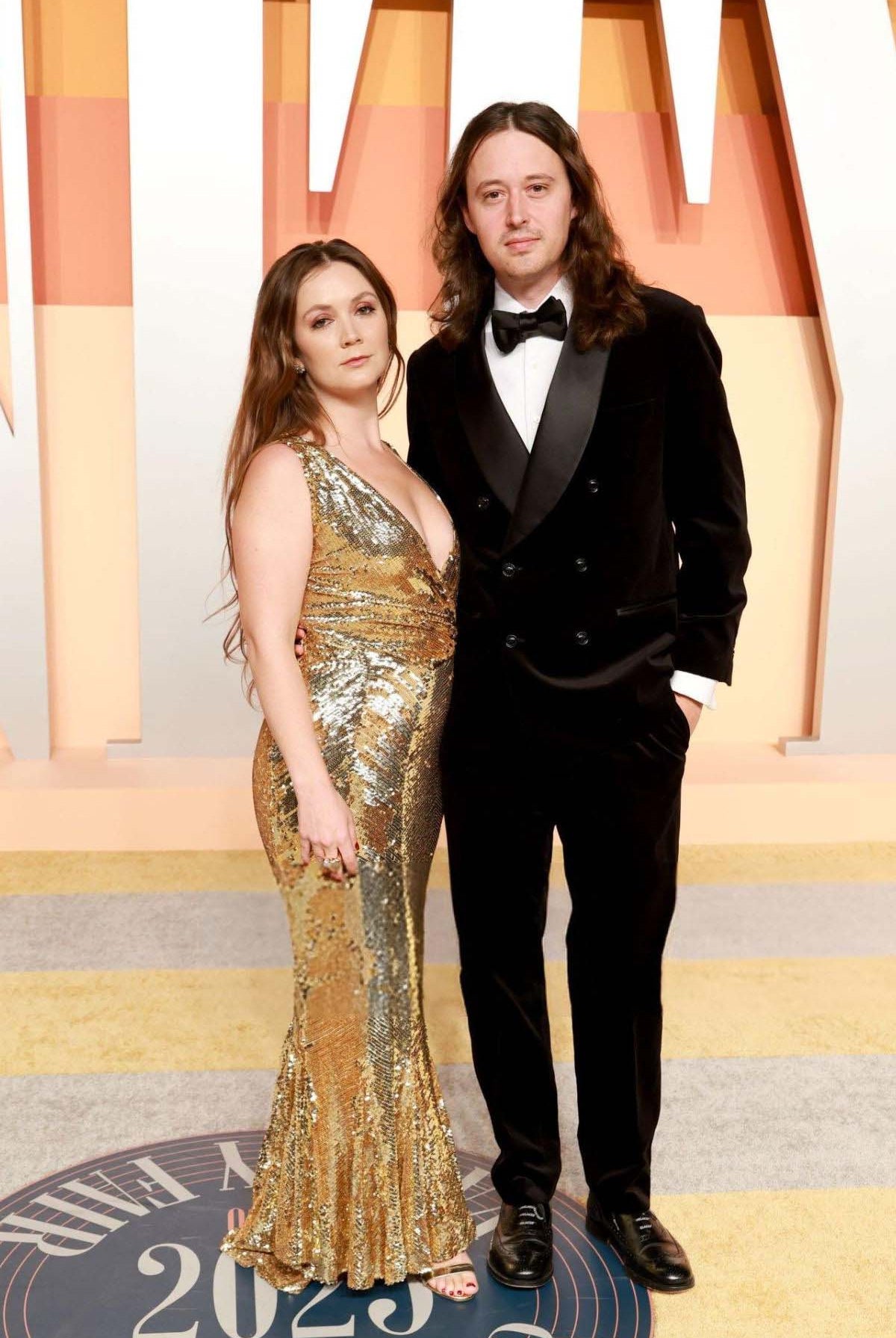 Billie Lourd 2025 Vanity fair party sweep train dress