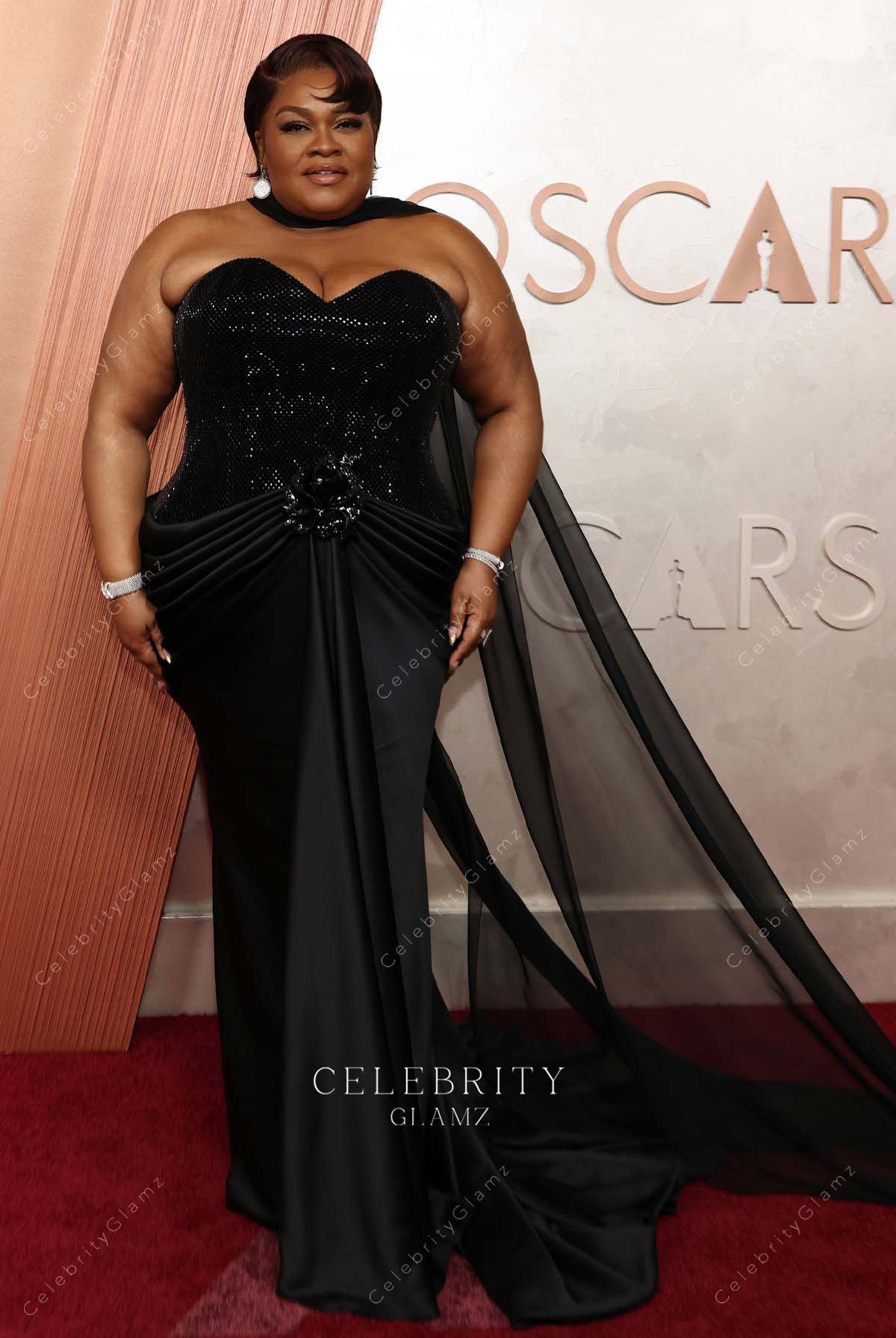 Da’Vine Joy Randolph streamer 2025 Oscars red carpet dress