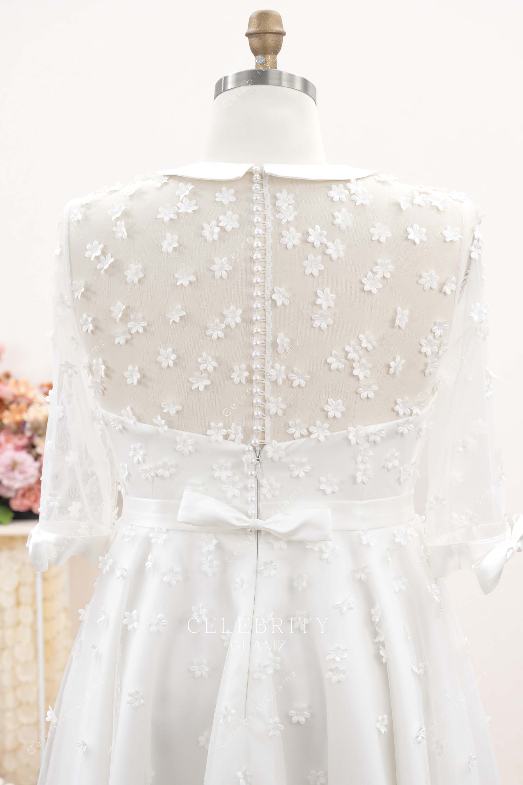 plus size lace with waistband wedding dress