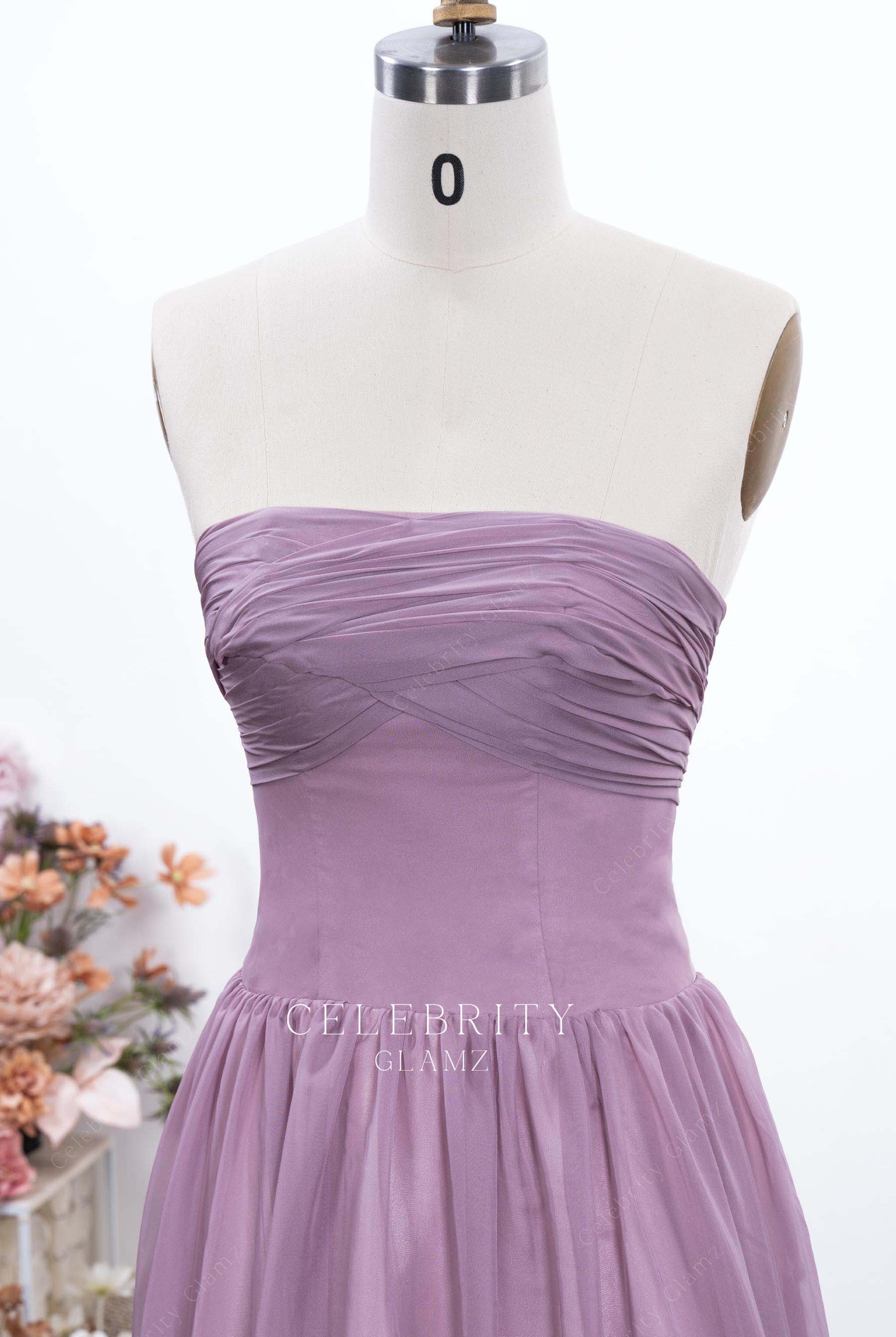 wisteria strapless formal dress