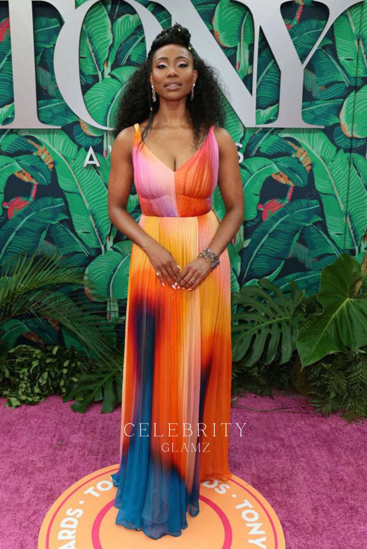 Adrianna Hicks chiffon a line dress 2023 tony awards