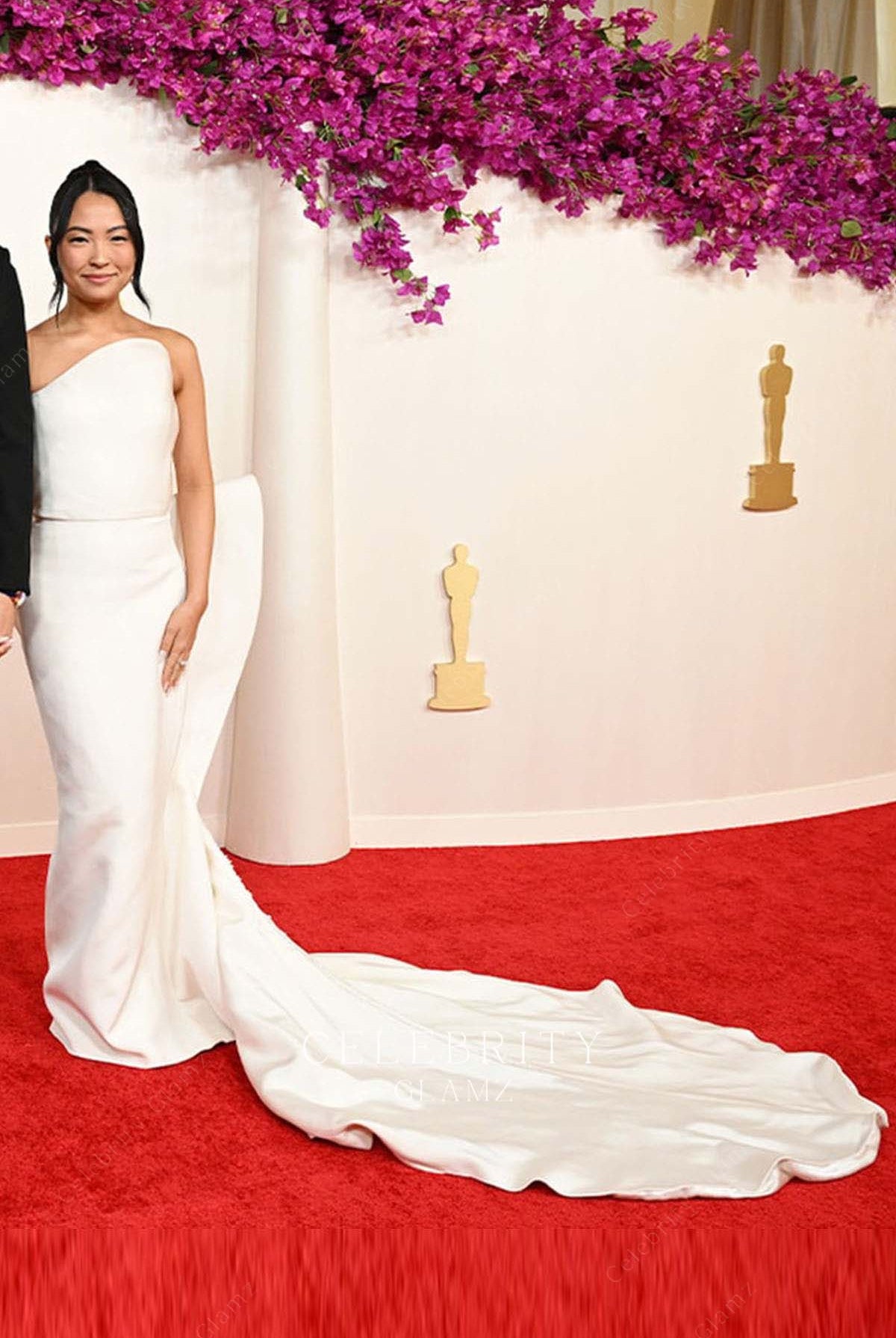 Allison Hsu chapel train prom dress 2024 Oscars Red carpet