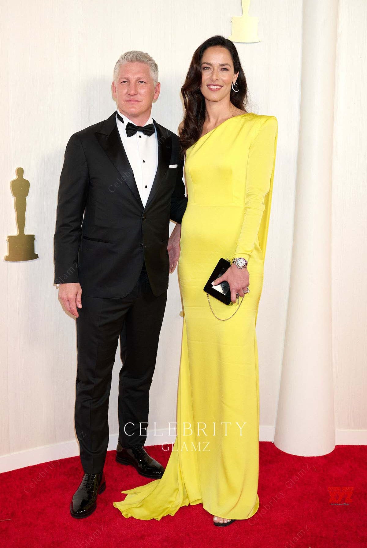 Ana Ivanovic yellow prom dress 2024 Oscars red carpet