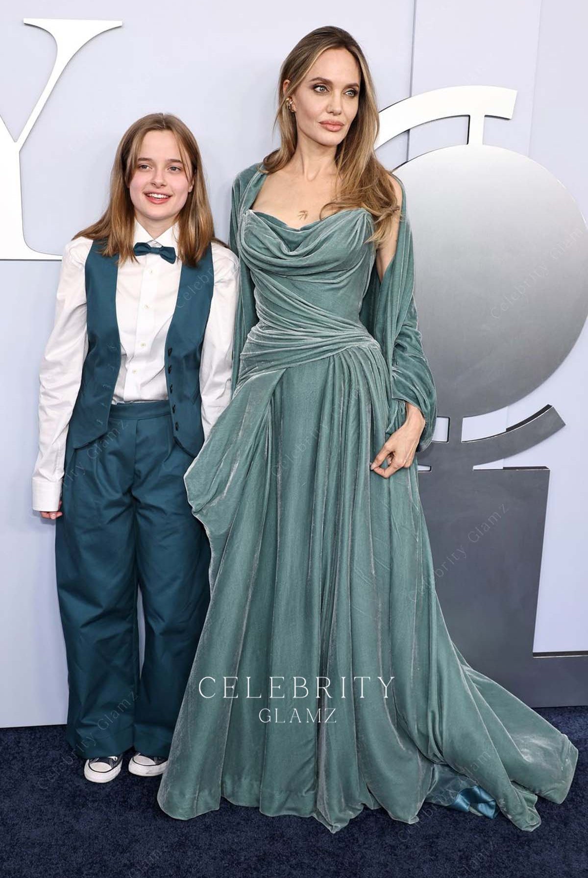 Angelina Jolie a line dress tony awards gown 2024