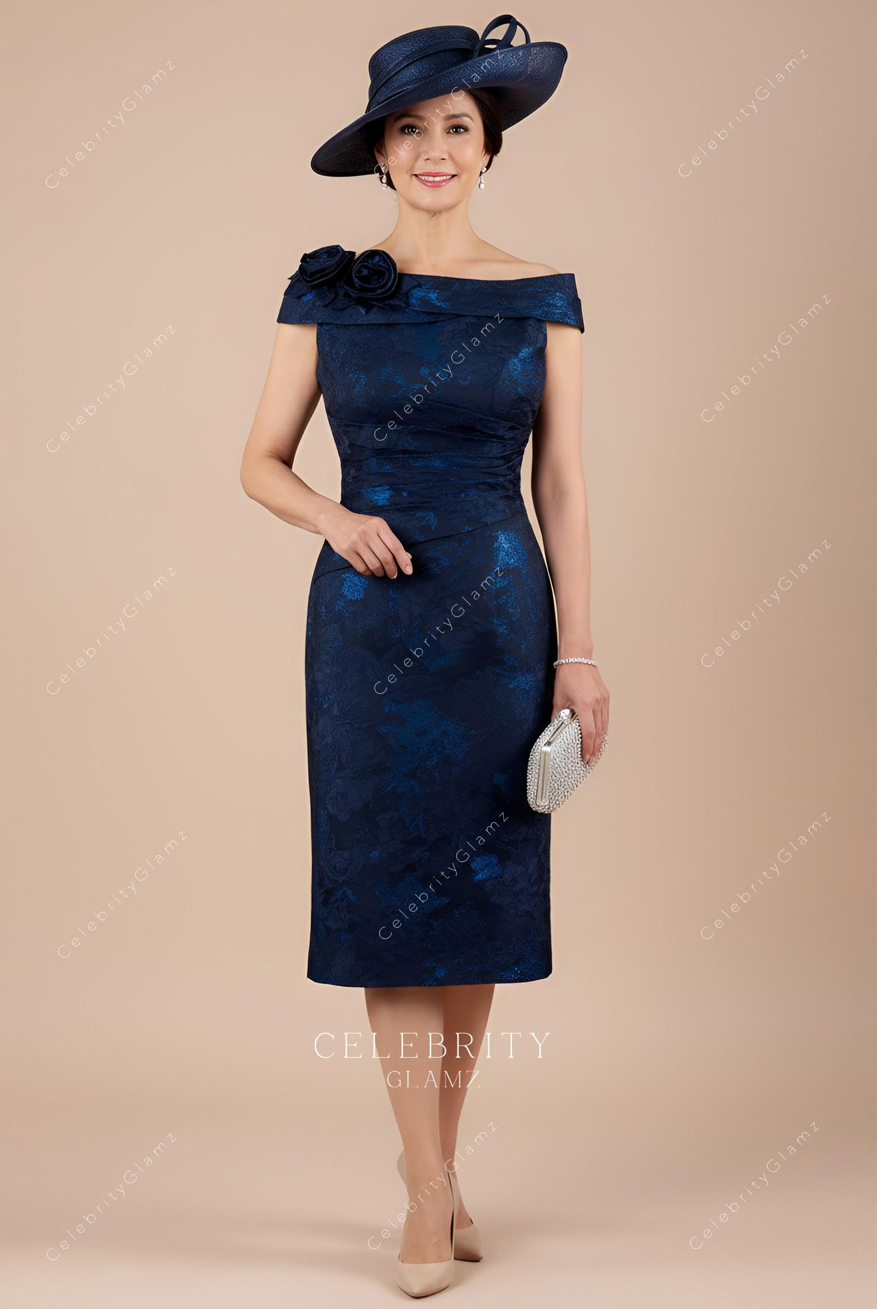 ankle length pencil formal dress