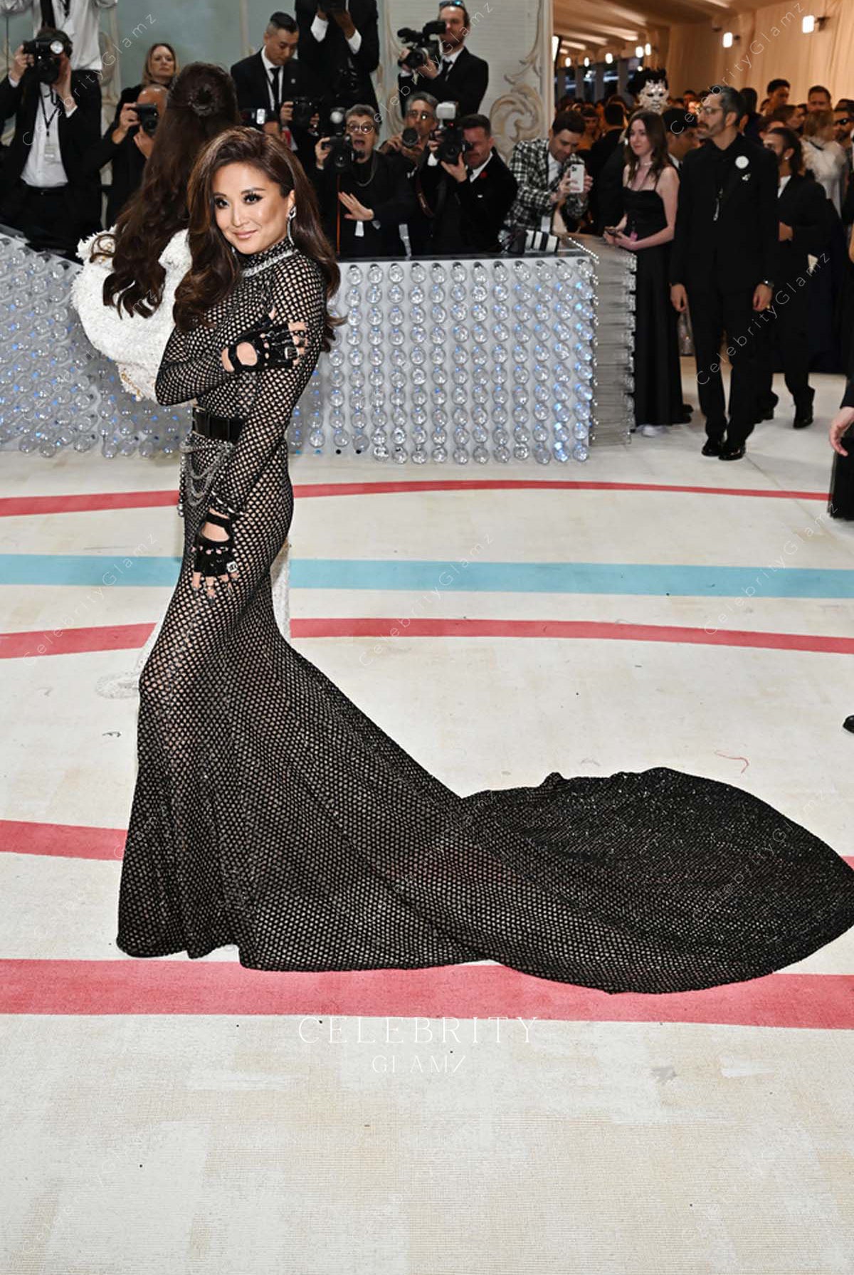 Ashley Park cathedral train 2023 met gala dress