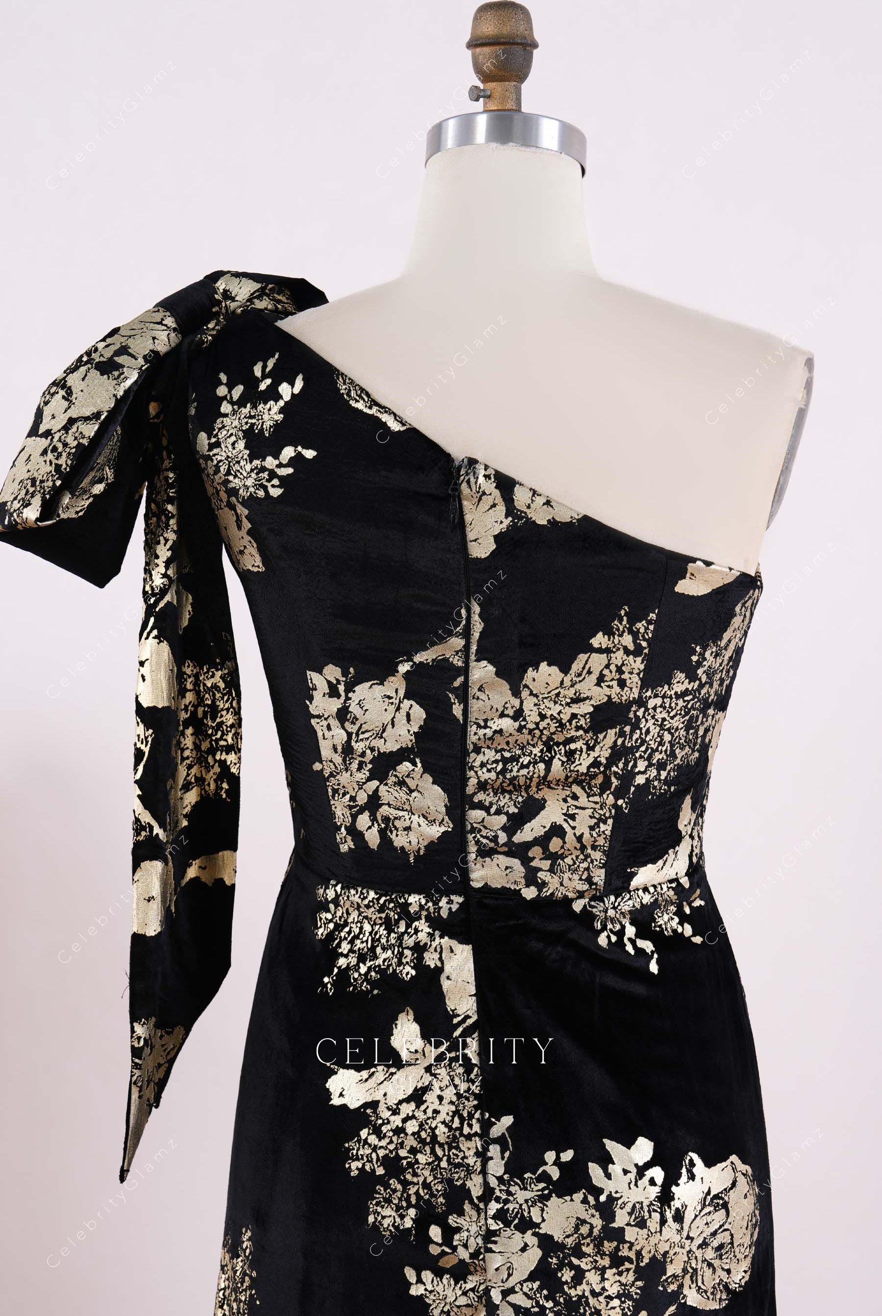 asymmetrical back mother of bride dress