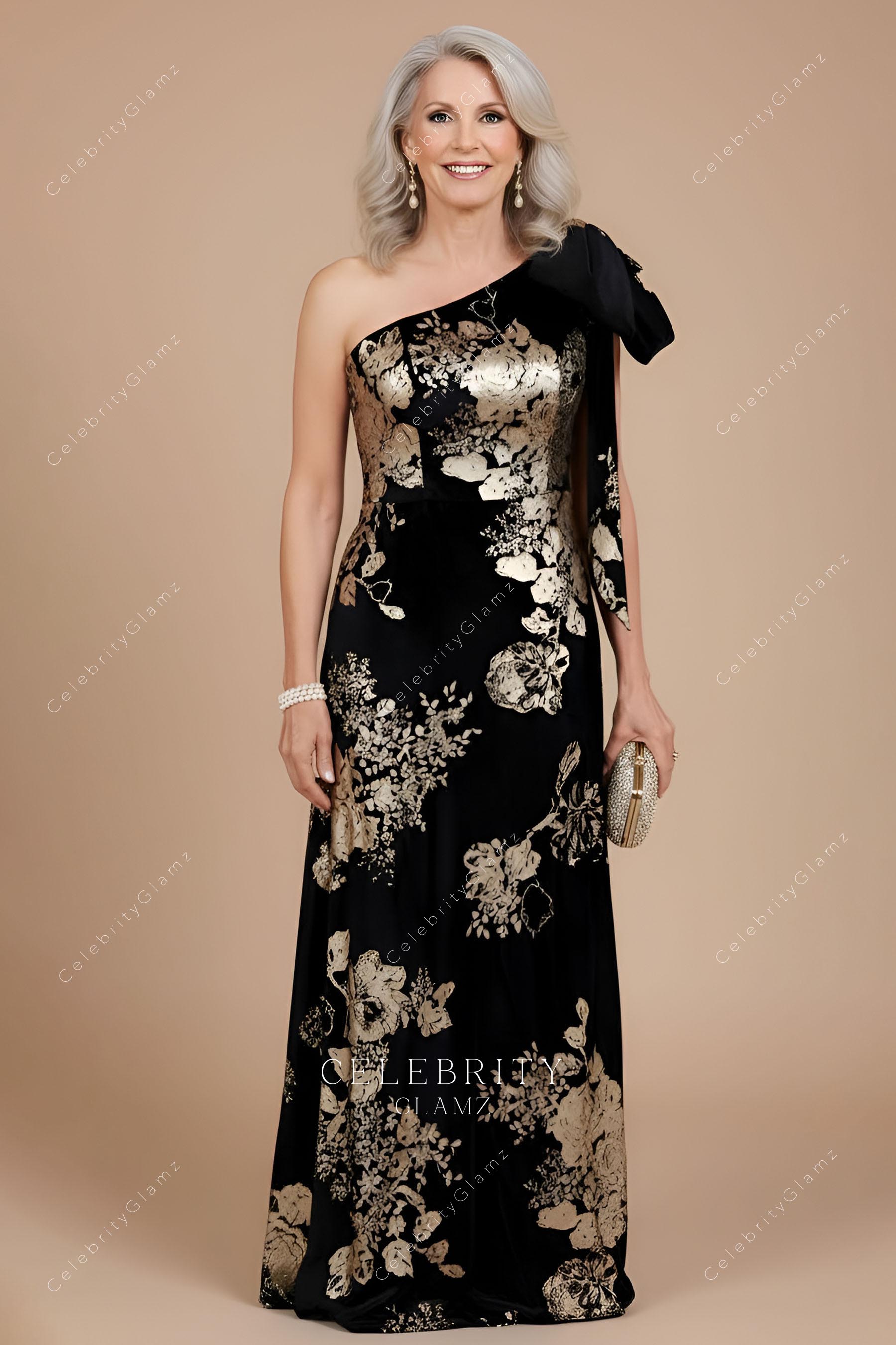back velvet a line mother of bride dress