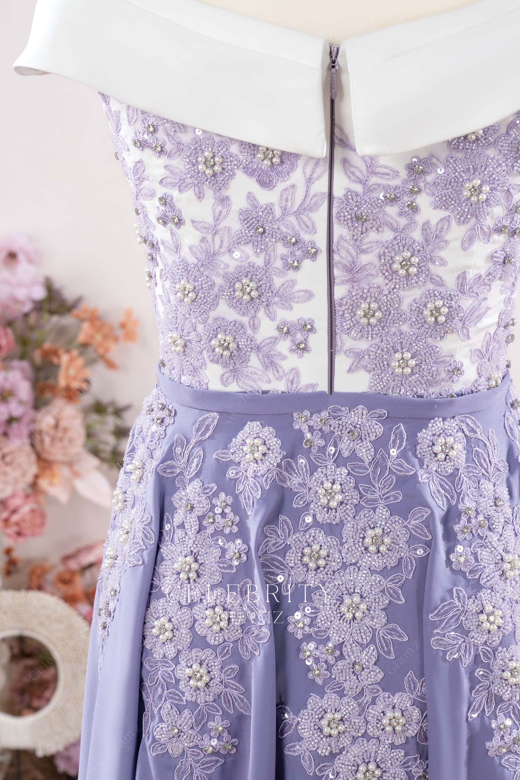 beaded lace mother of bride dress