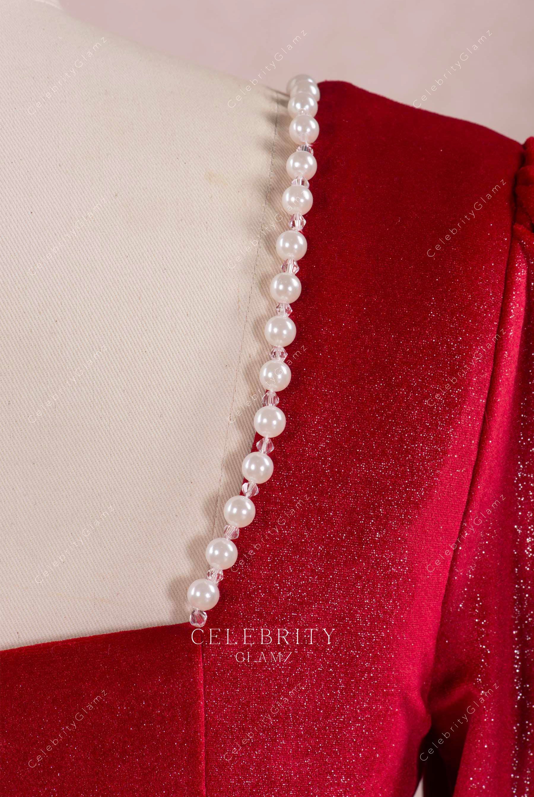 beaded neckline prom dress