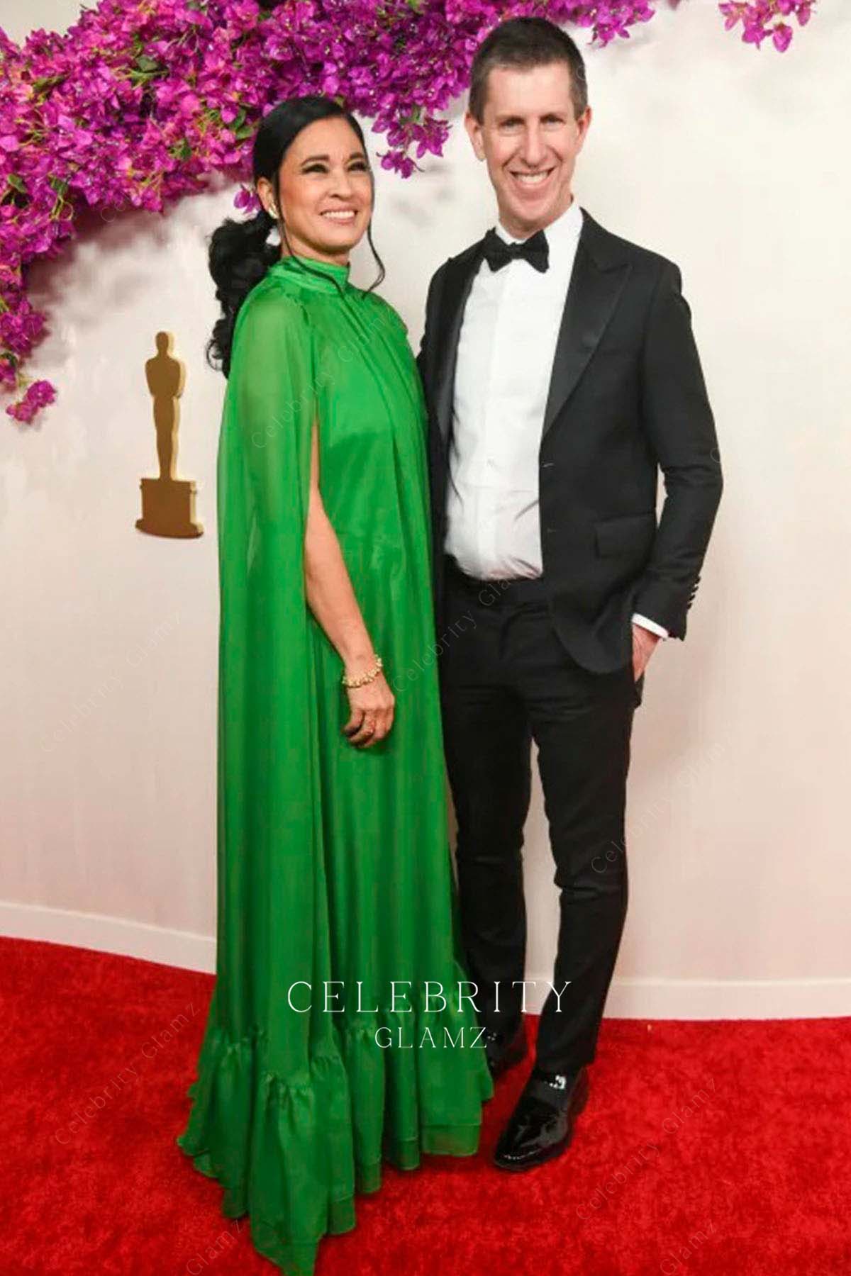 Billie Eilish green prom dress 2024 Oscars red carpet