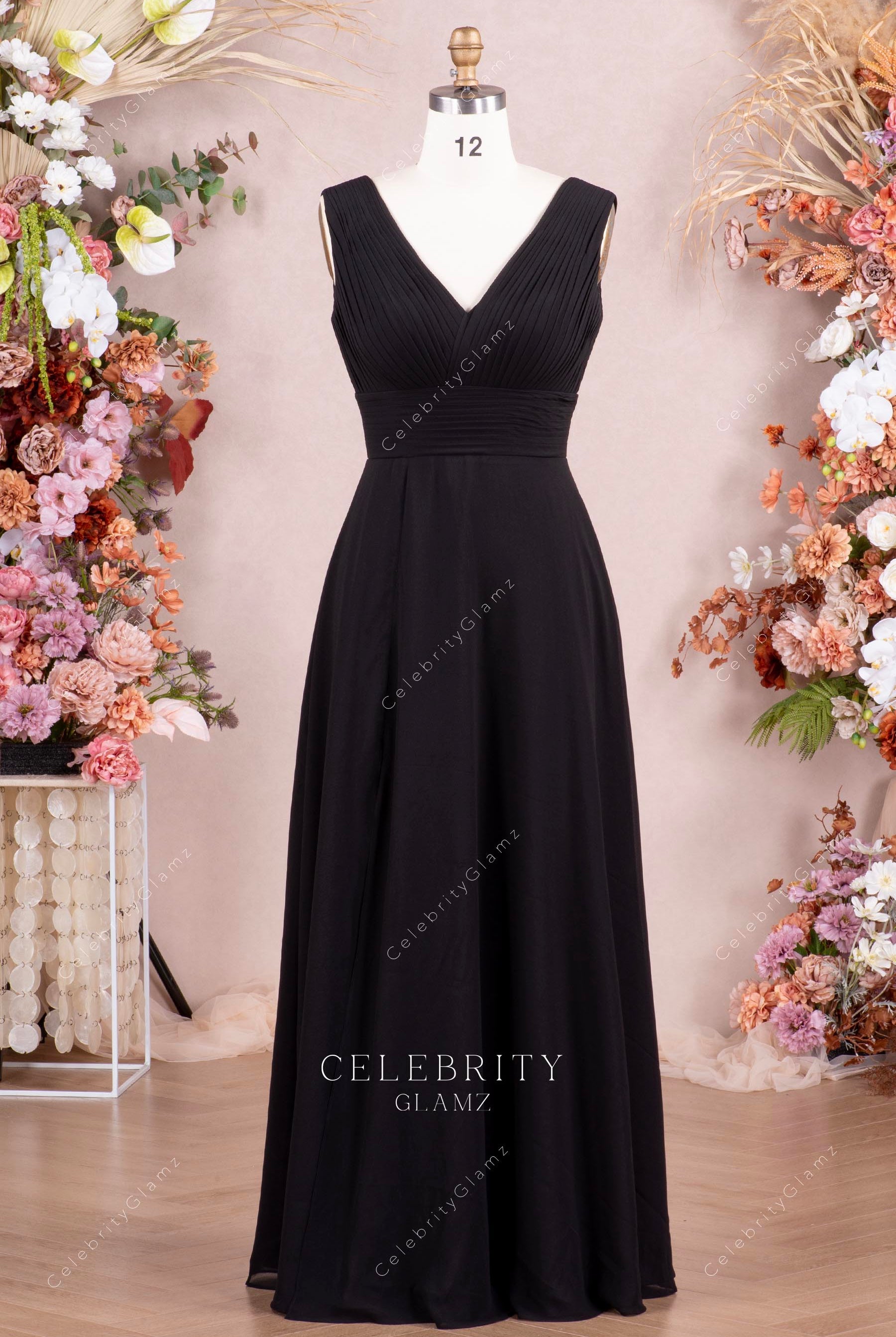black a line prom dress