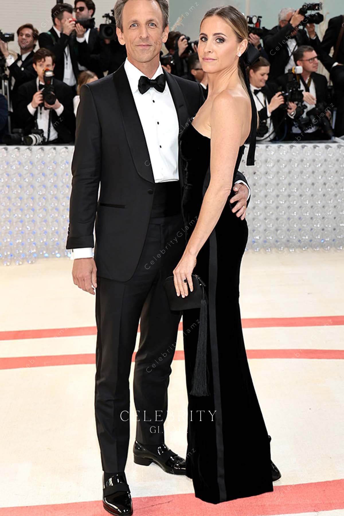 black floor length 2023 met gala Alexi Ashe dress