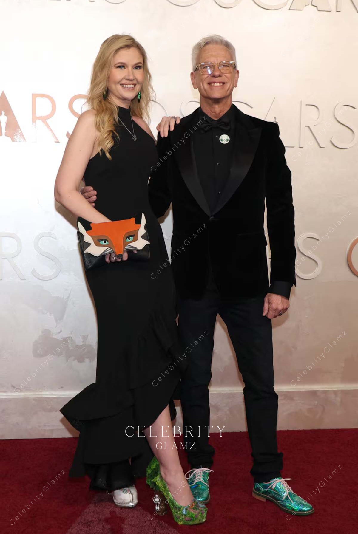 black Jessica Steele-Sanders 2025 High neck Oscars red carpet dress