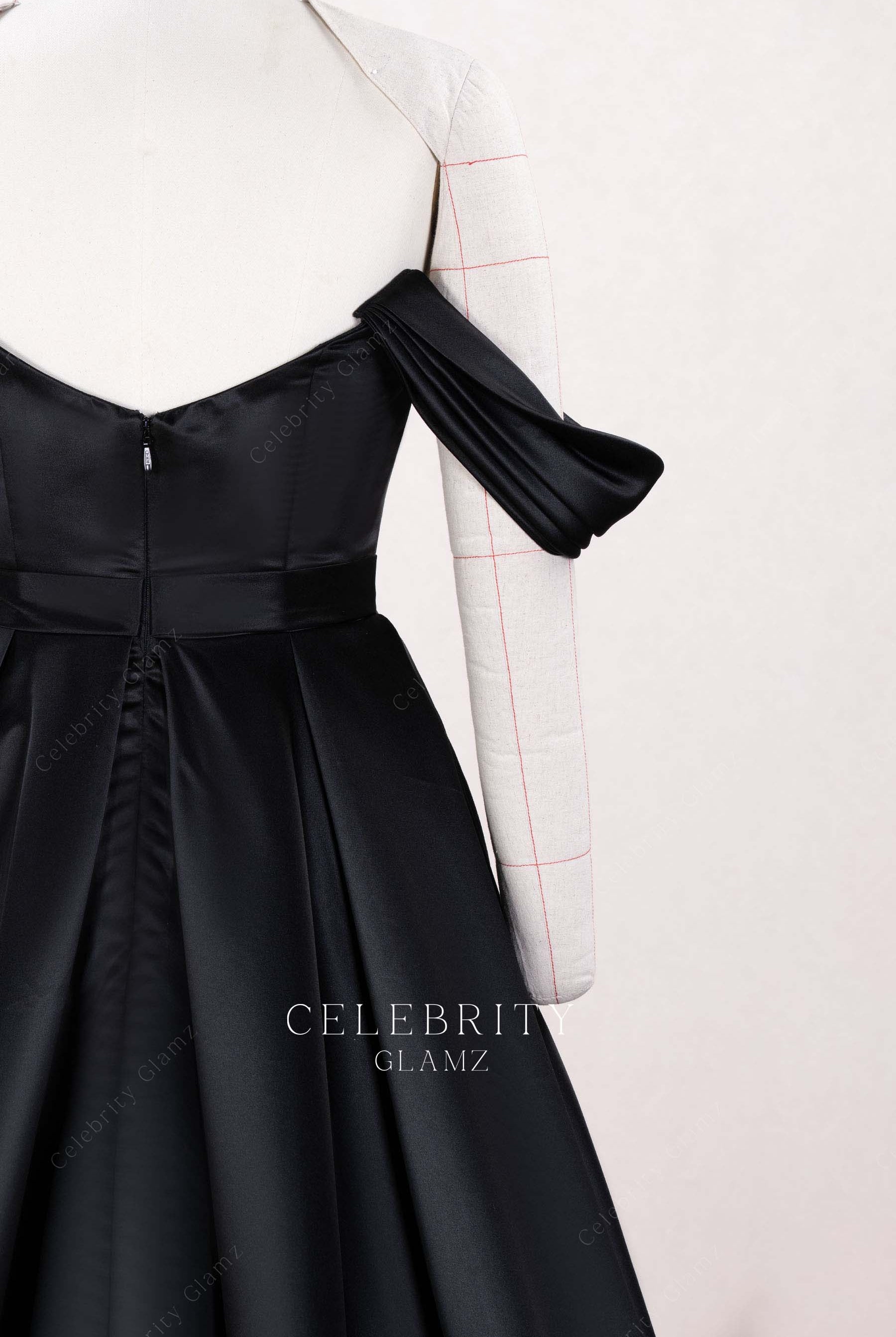 black v back wedding dress