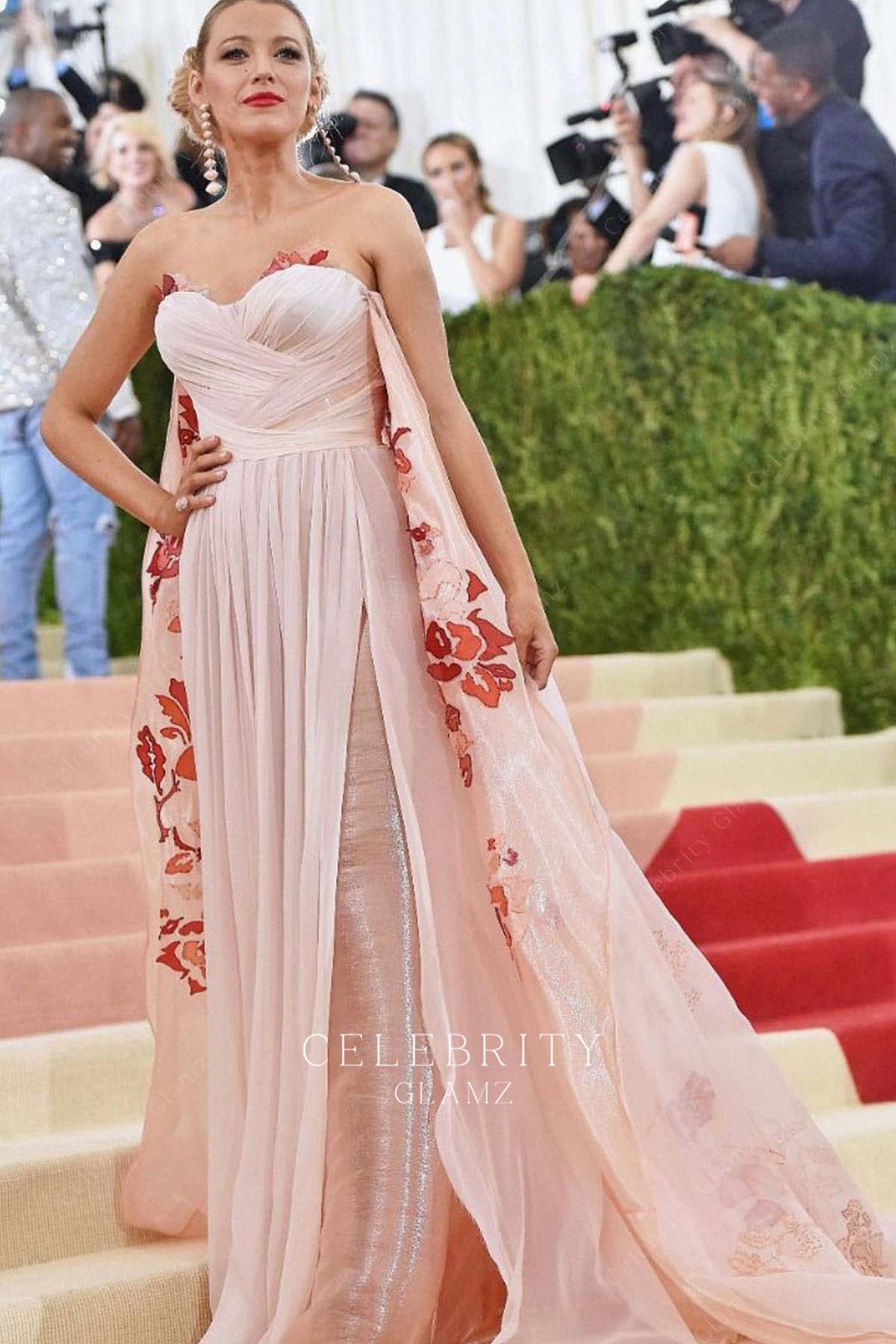 Blake Lively blushing pink prom dress met gala 2016