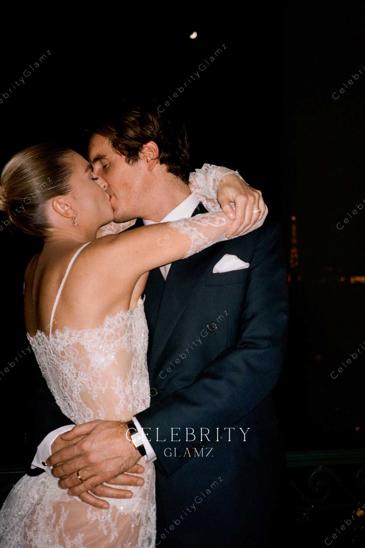 Camille Charrie illusion lace wedding dress