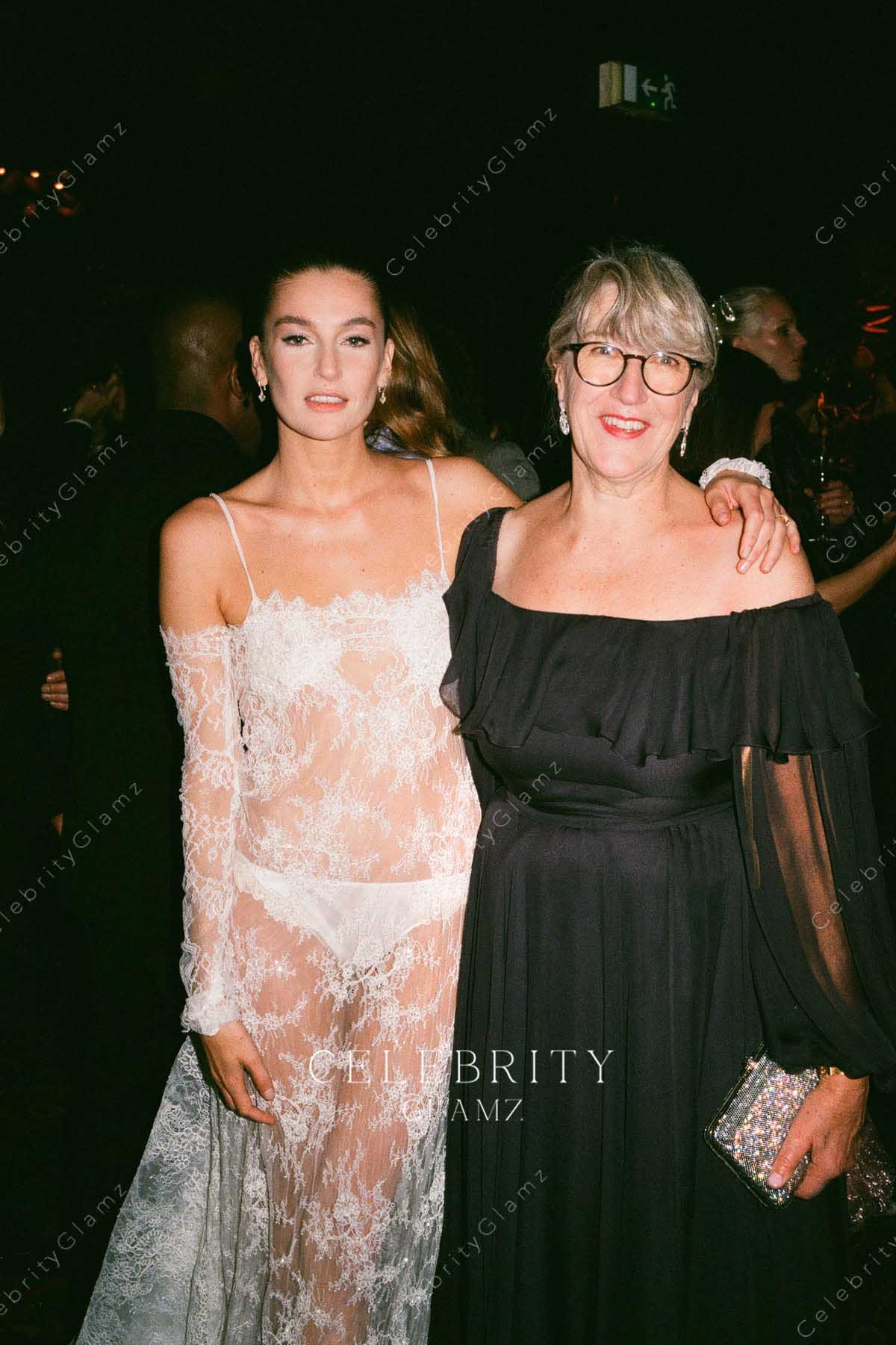 Camille Charrière see through lace wedding dress