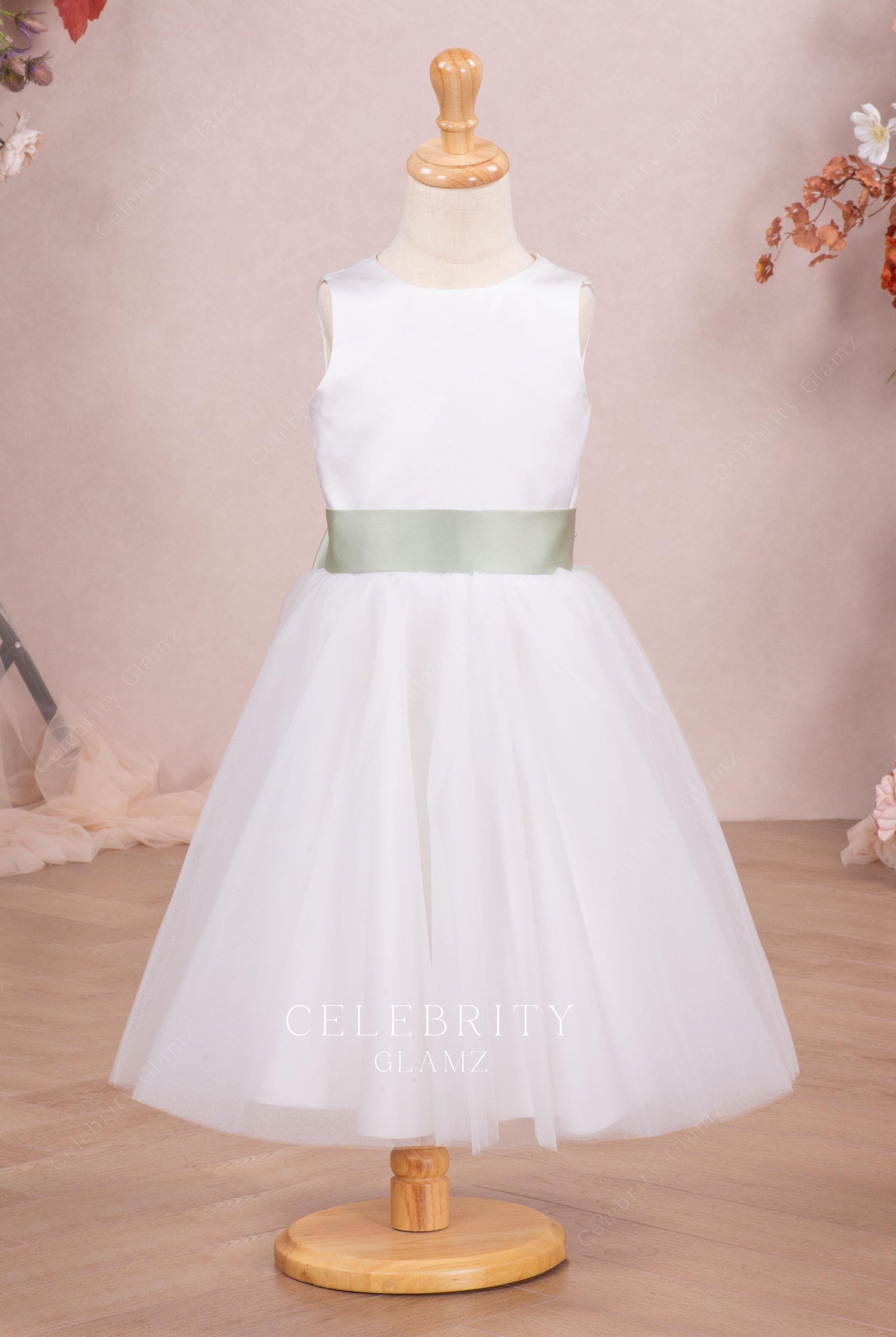 concise a line flower girl dress