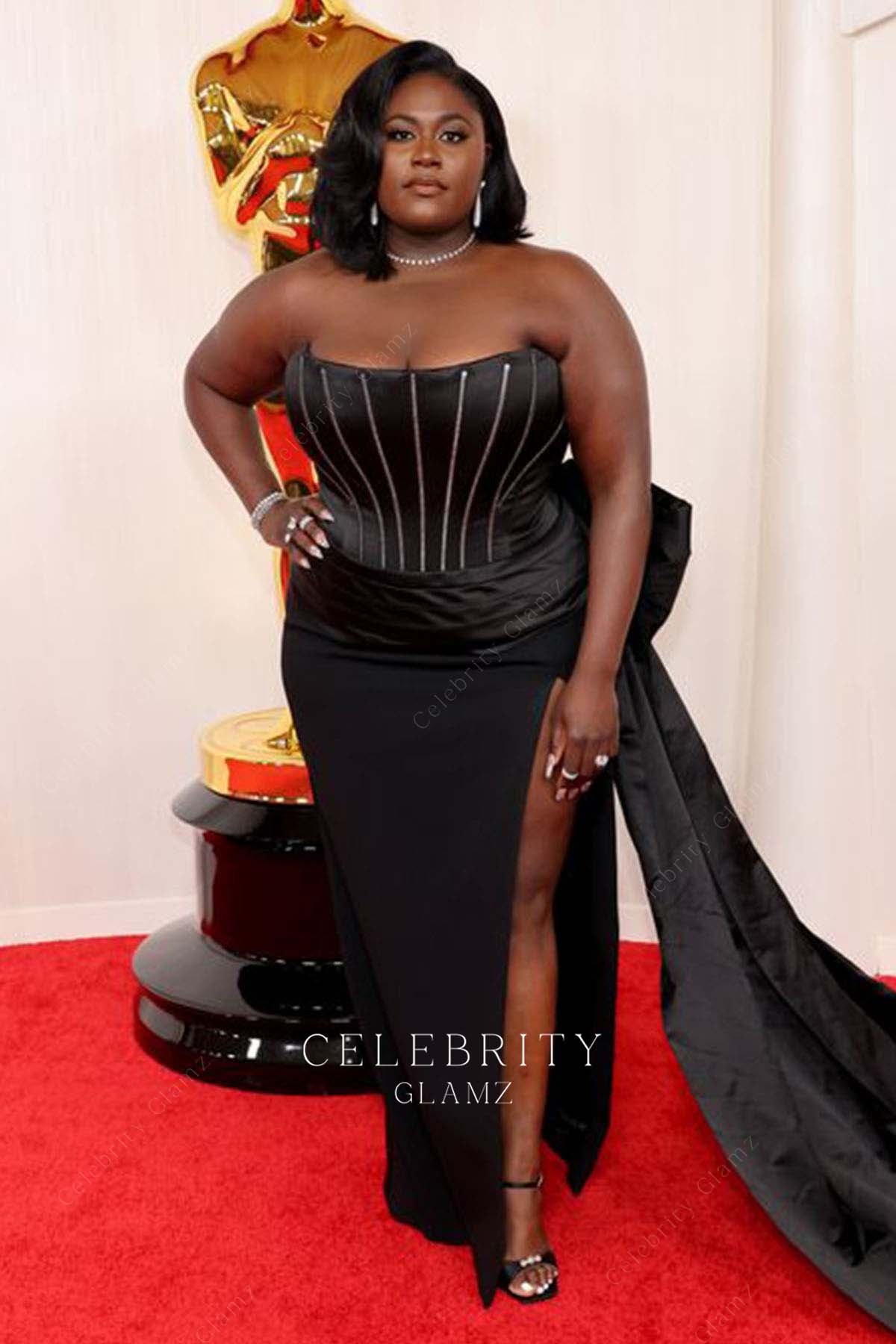 Danielle Brooks scoop neck prom dress 2024 Oscars red carpet