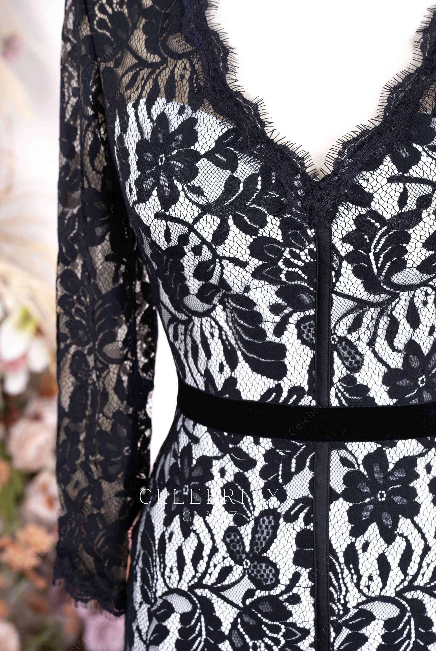 delicate lace formal dress