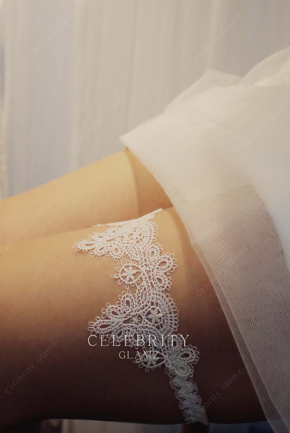 elastic band lace wedding garter