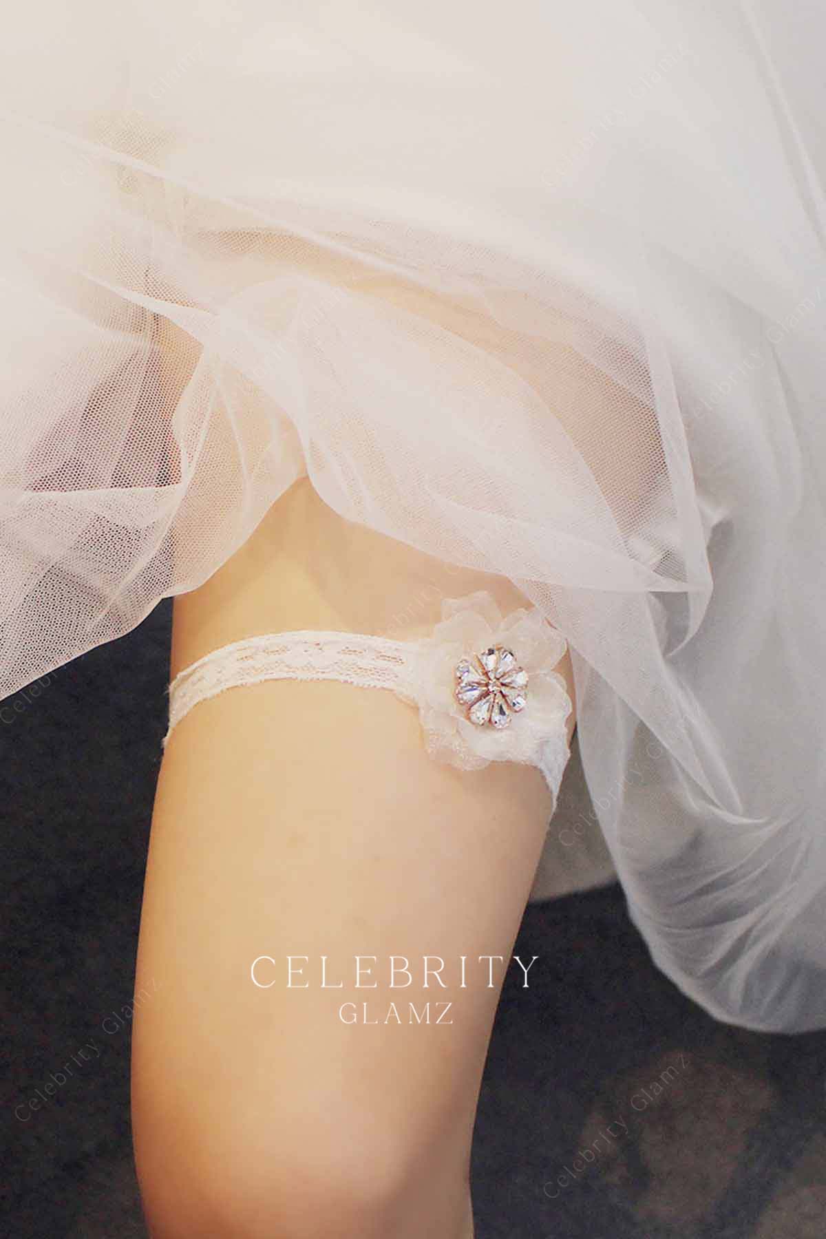 elastic lace wedding garter