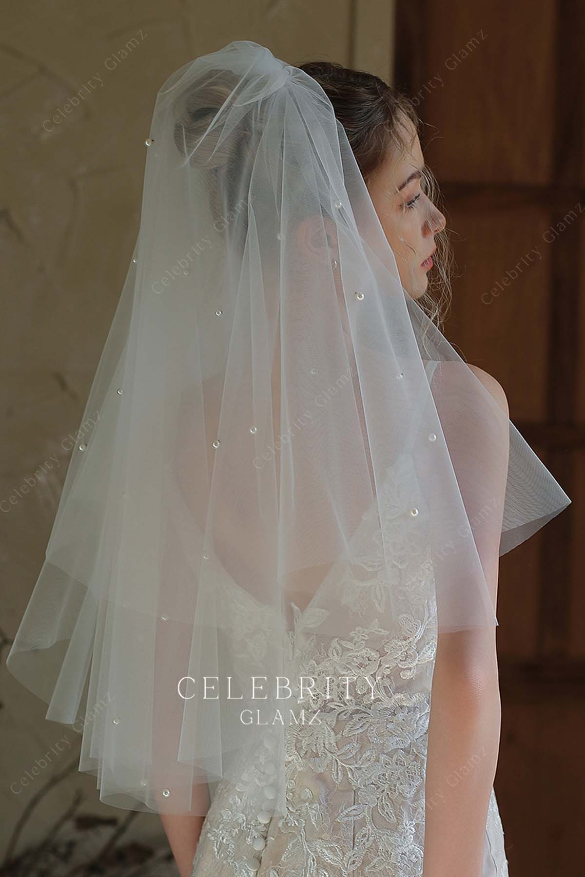 elbow length bridal veil