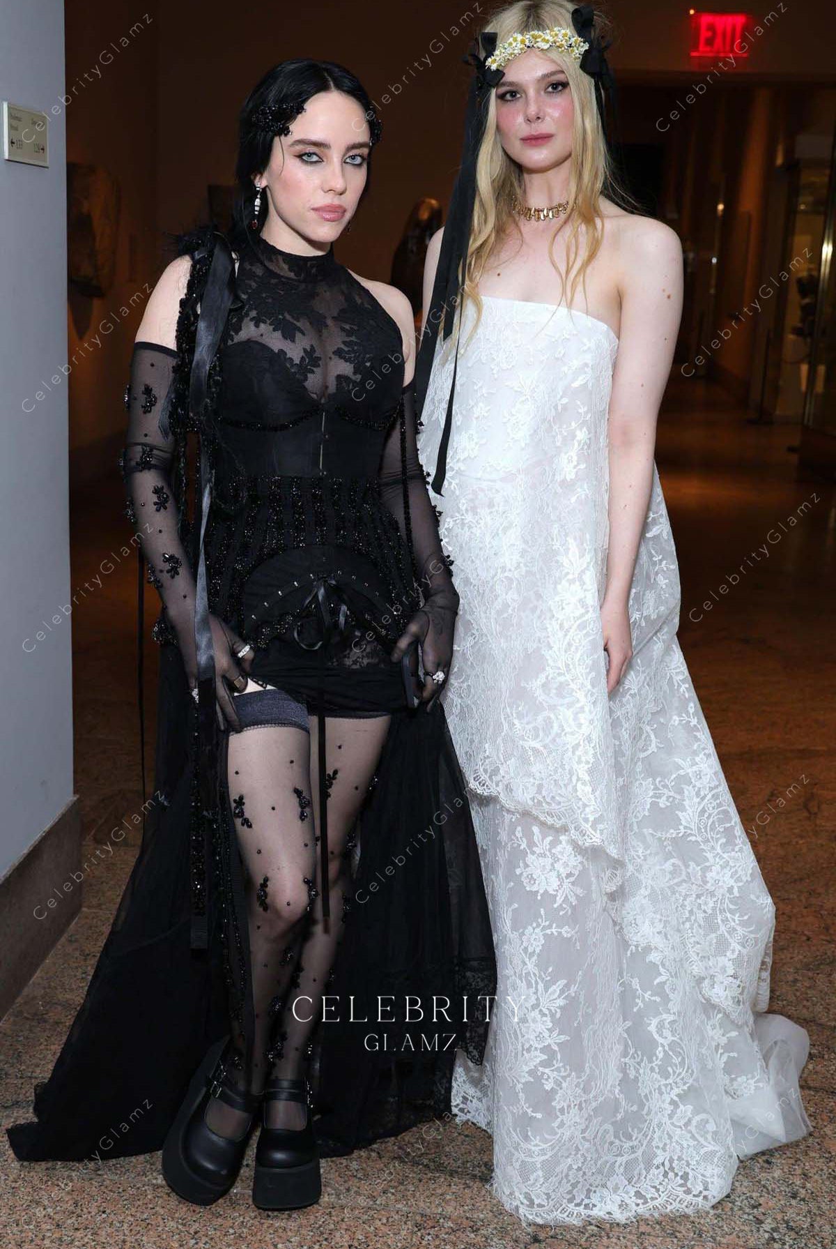 Elle Fanning white lace dress 2023 met gala