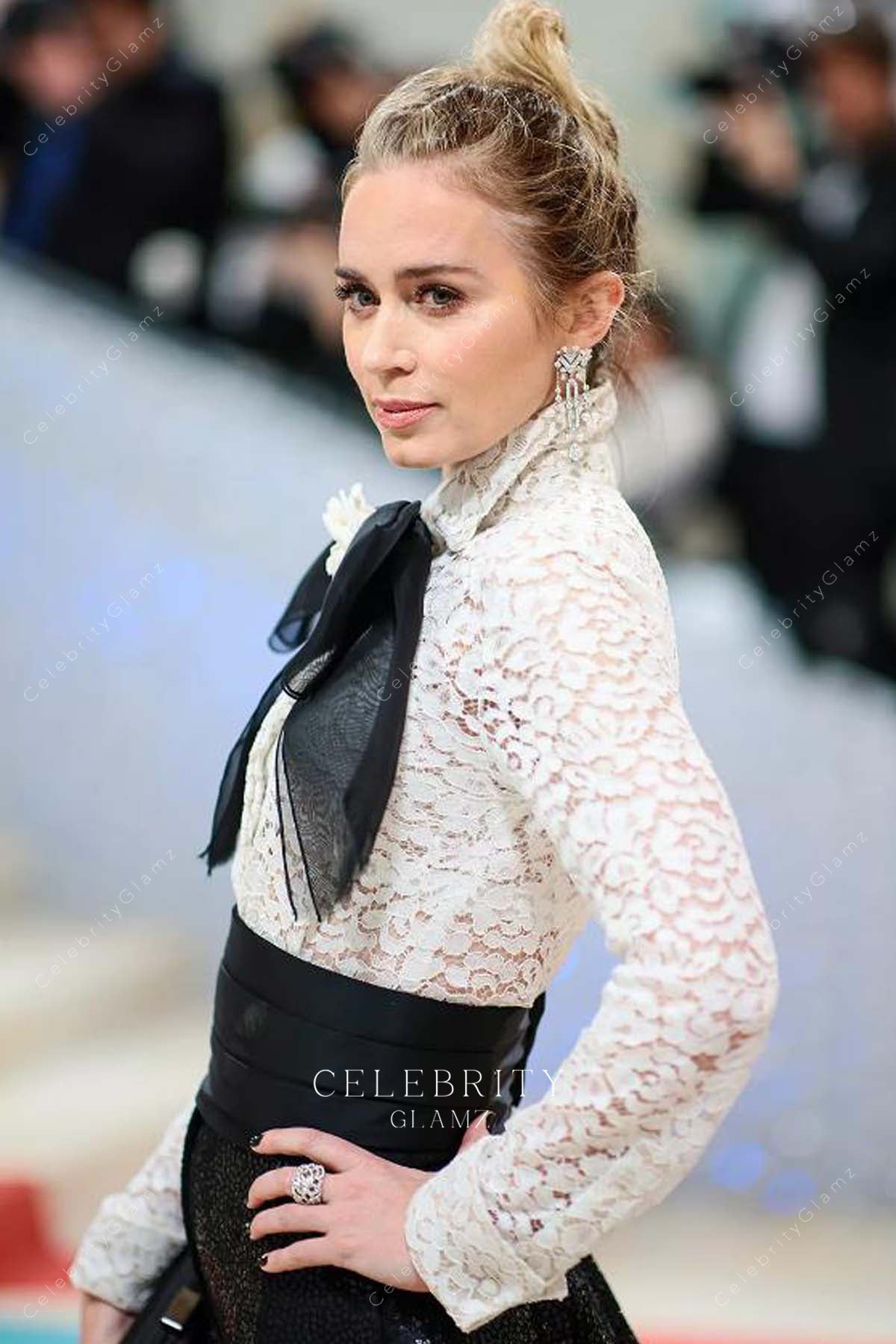 Emily Blunt long sleeves 2023 MET GALA dress