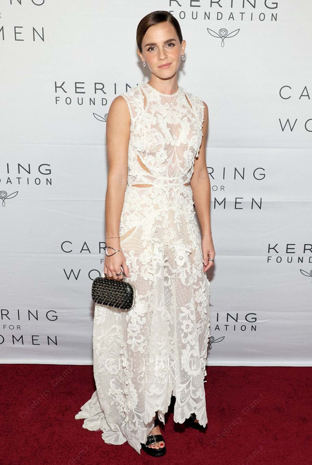 emma watson crew neck dress kering foundation dinner 2022