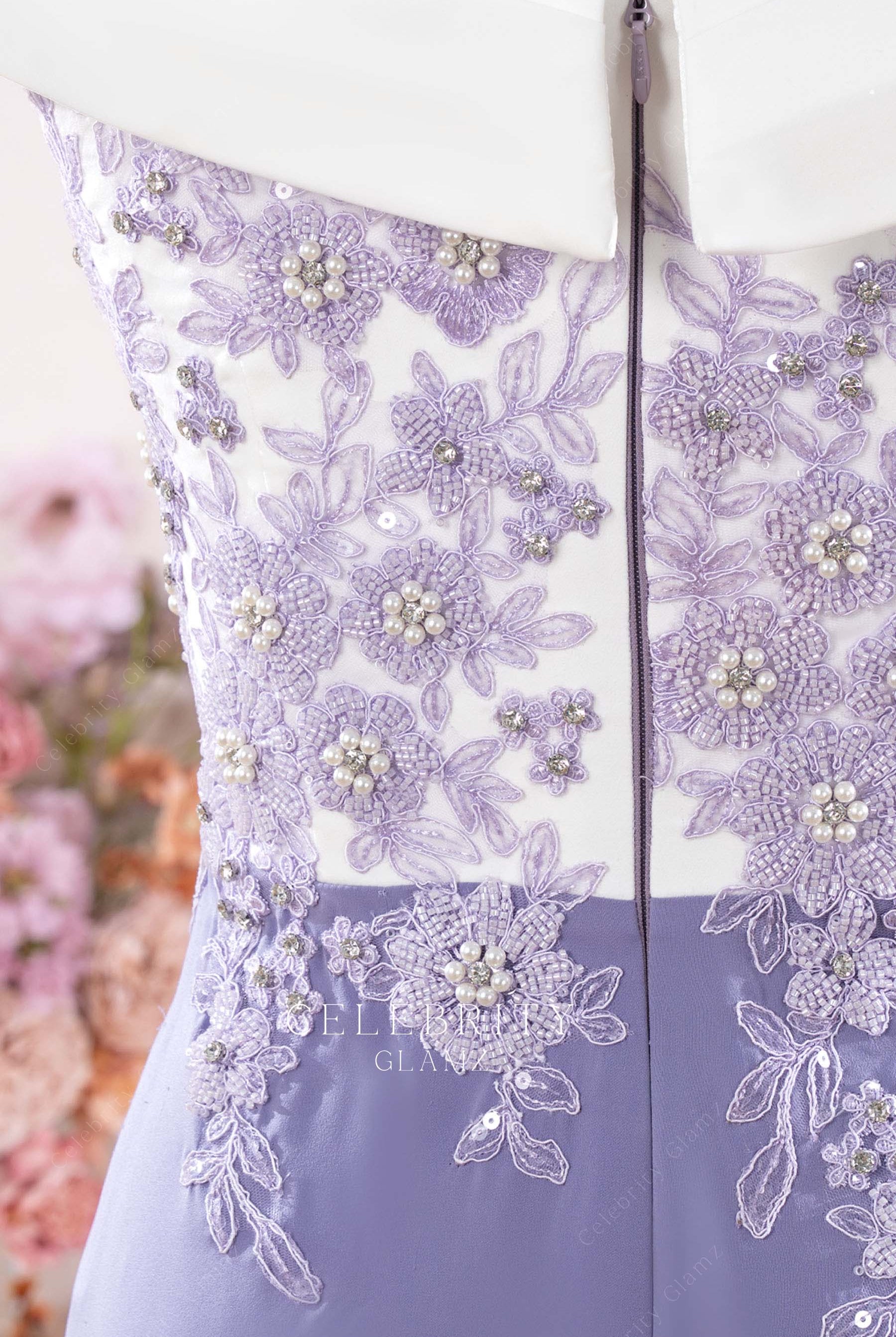 exquisite beading mother of bride dress