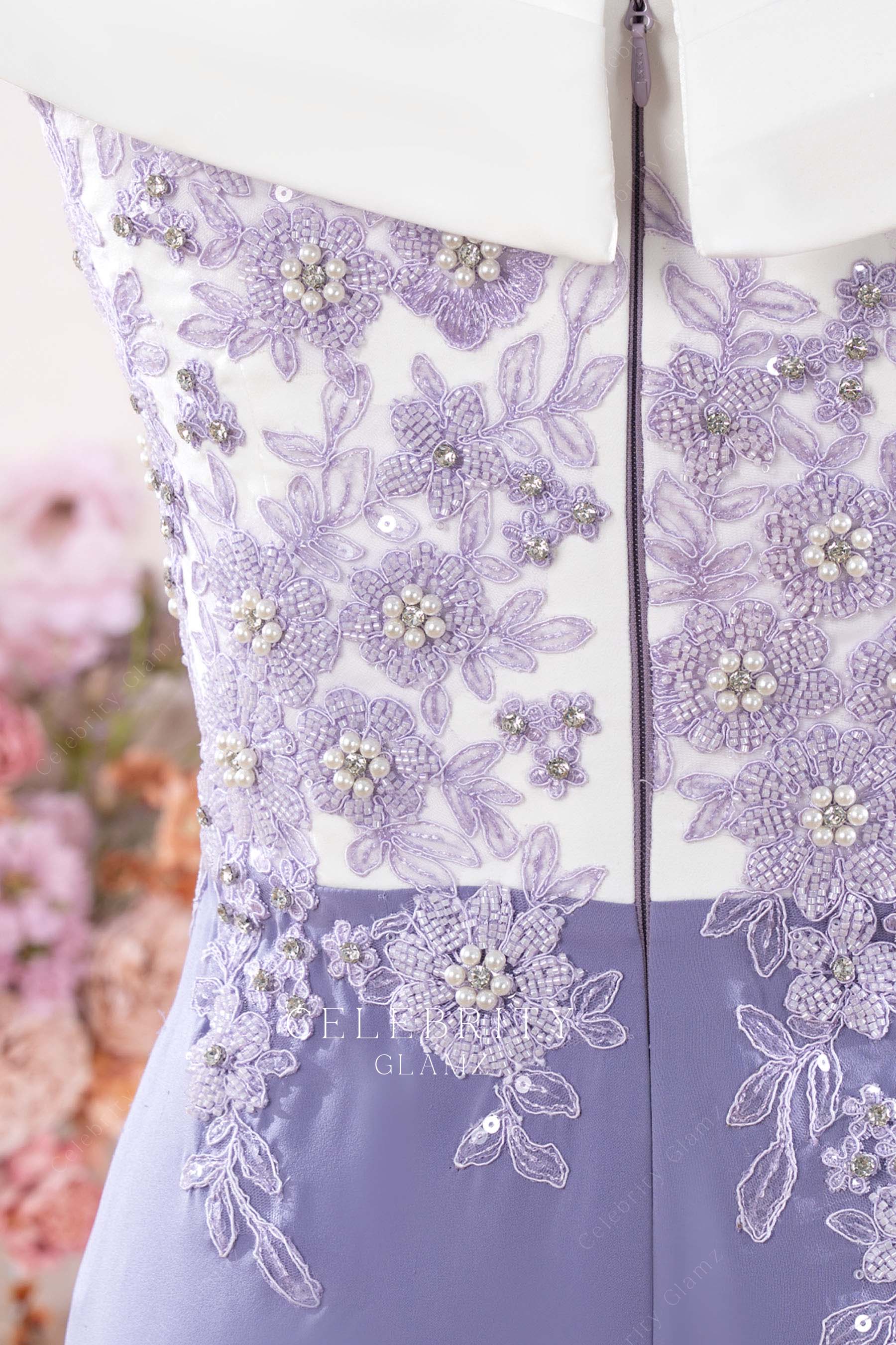 exquisite beading mother of bride dress