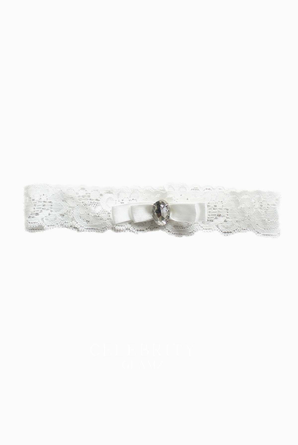 eyelash lace bowknot wedding garter