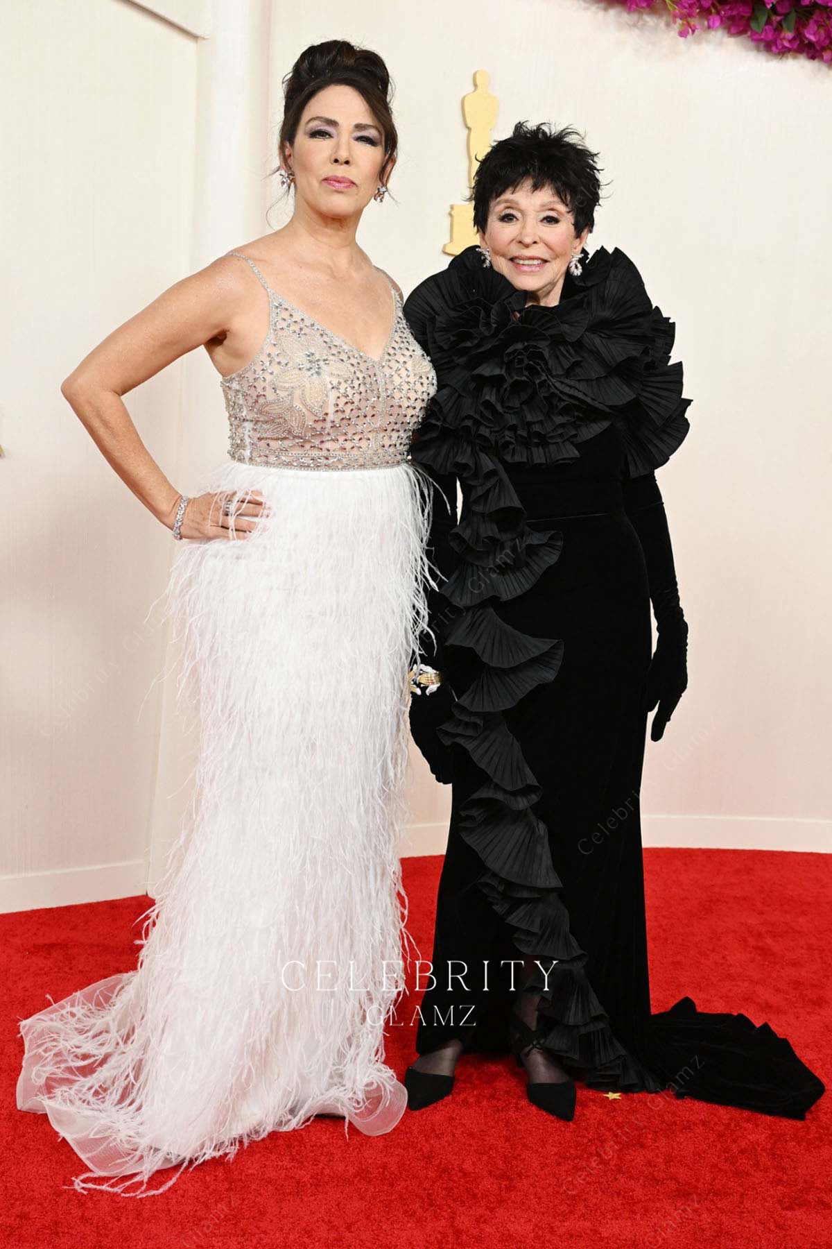 Fernanda Luisa Gordon white prom dress 2024 Oscars red carpet