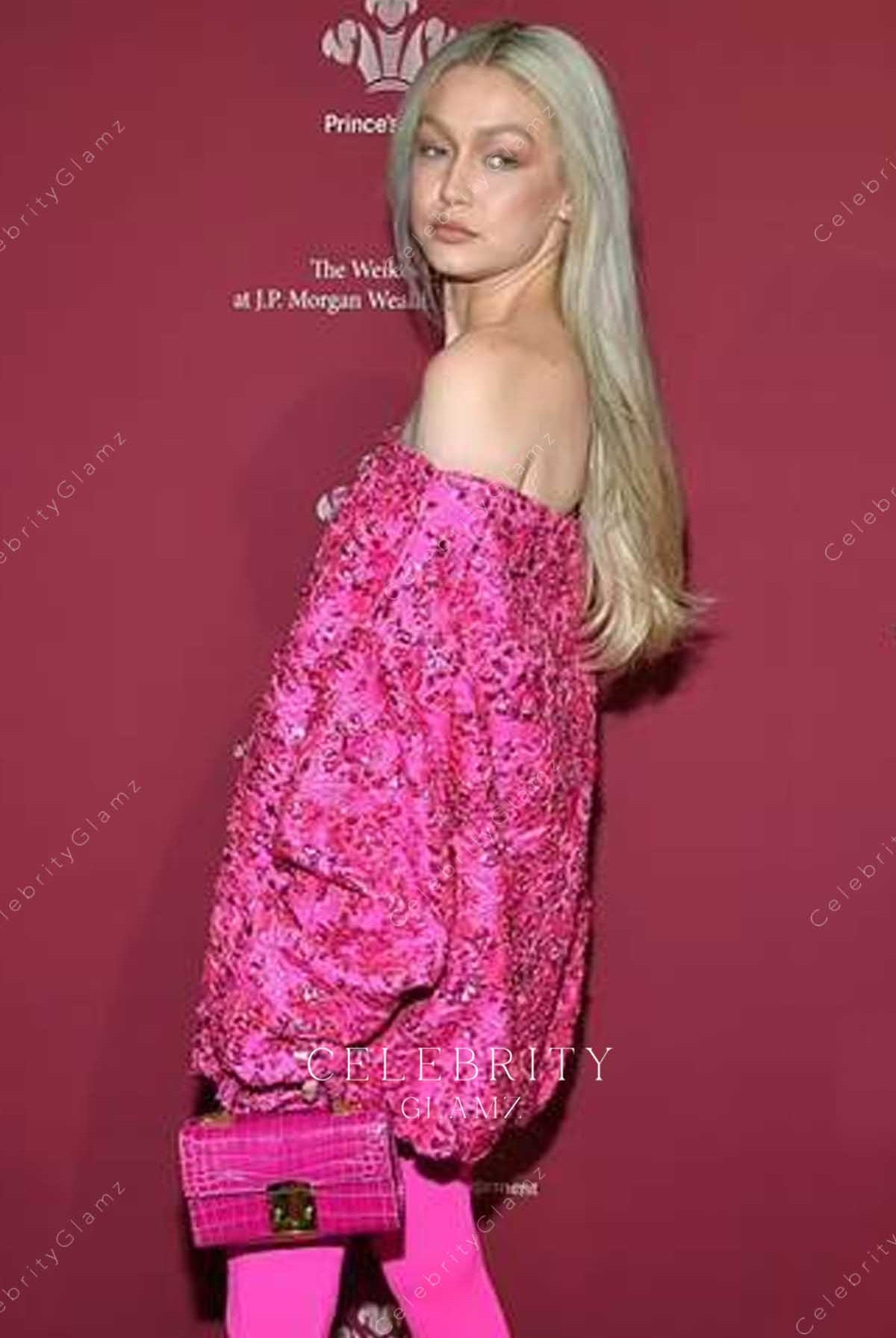 Gigi Hadid pink dress 2022 prince trust gala