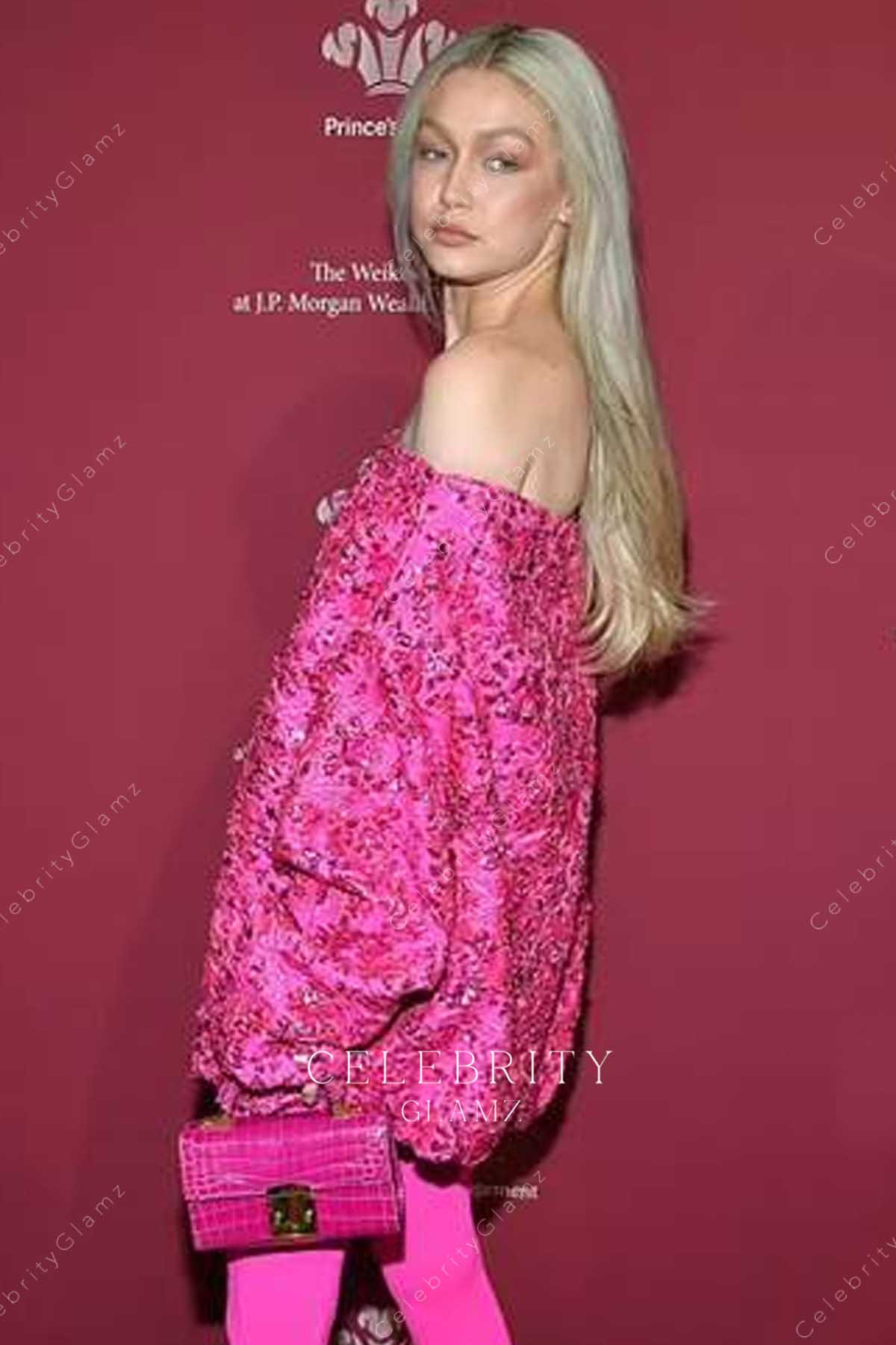 Gigi Hadid pink dress 2022 prince trust gala