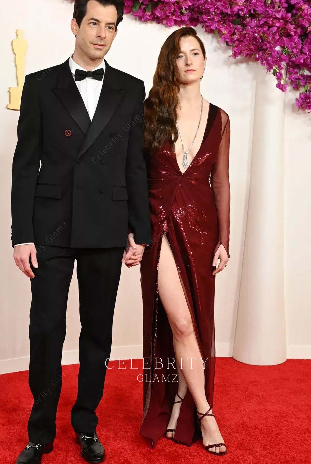 Grace Gummer plunging prom dress 2024 Oscars red carpet