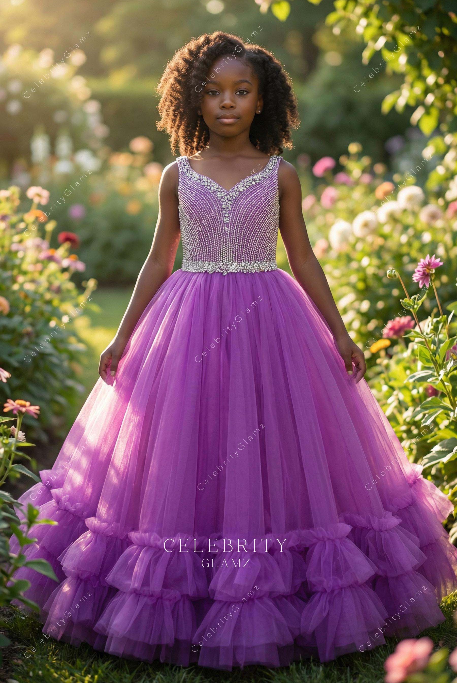 grape a line pageant gown