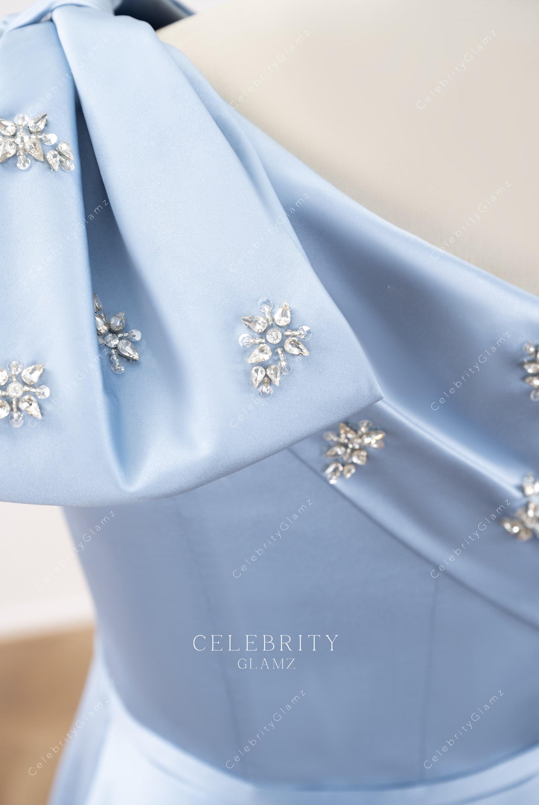 hand sewn beading formal gown