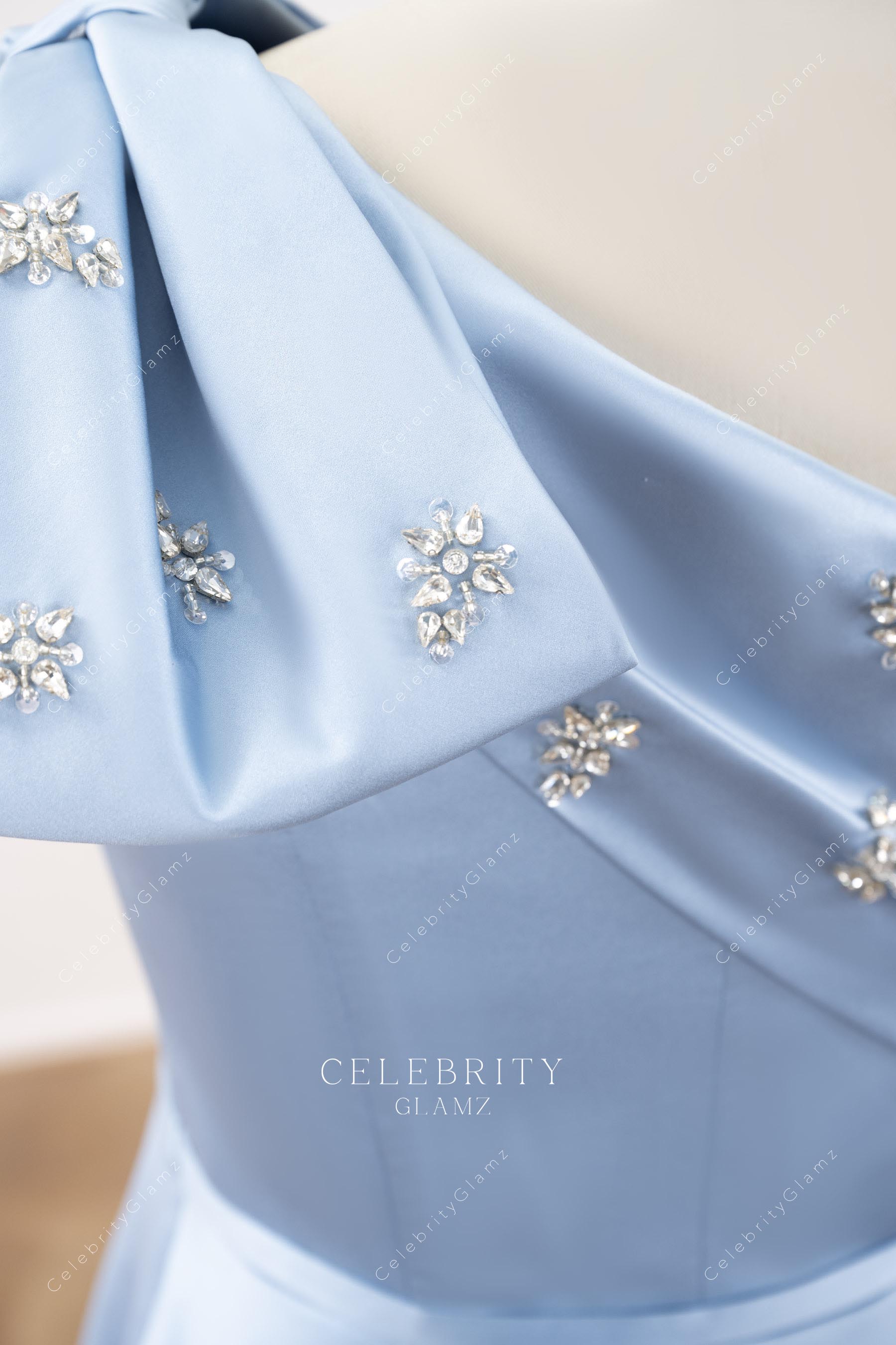 hand sewn beading formal gown