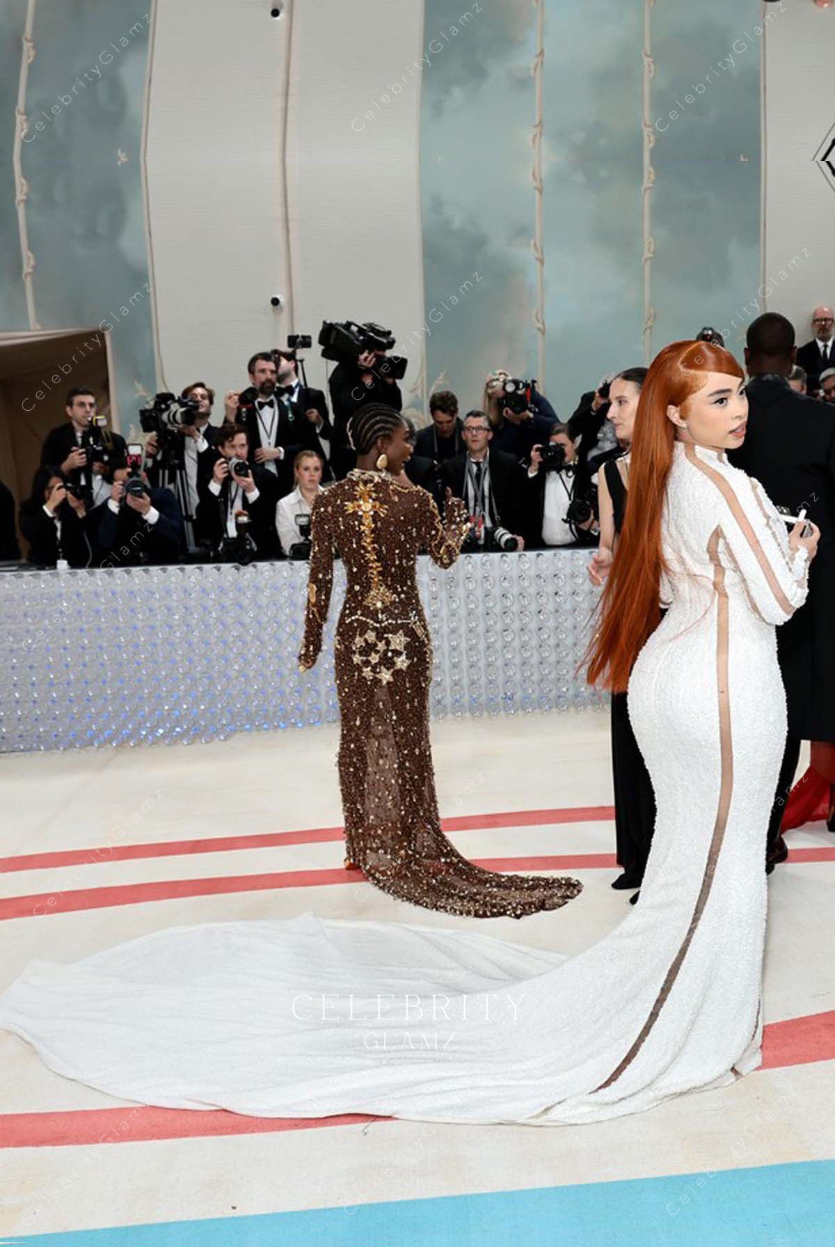 Ice Spice cathedral train 2023 met gala dress