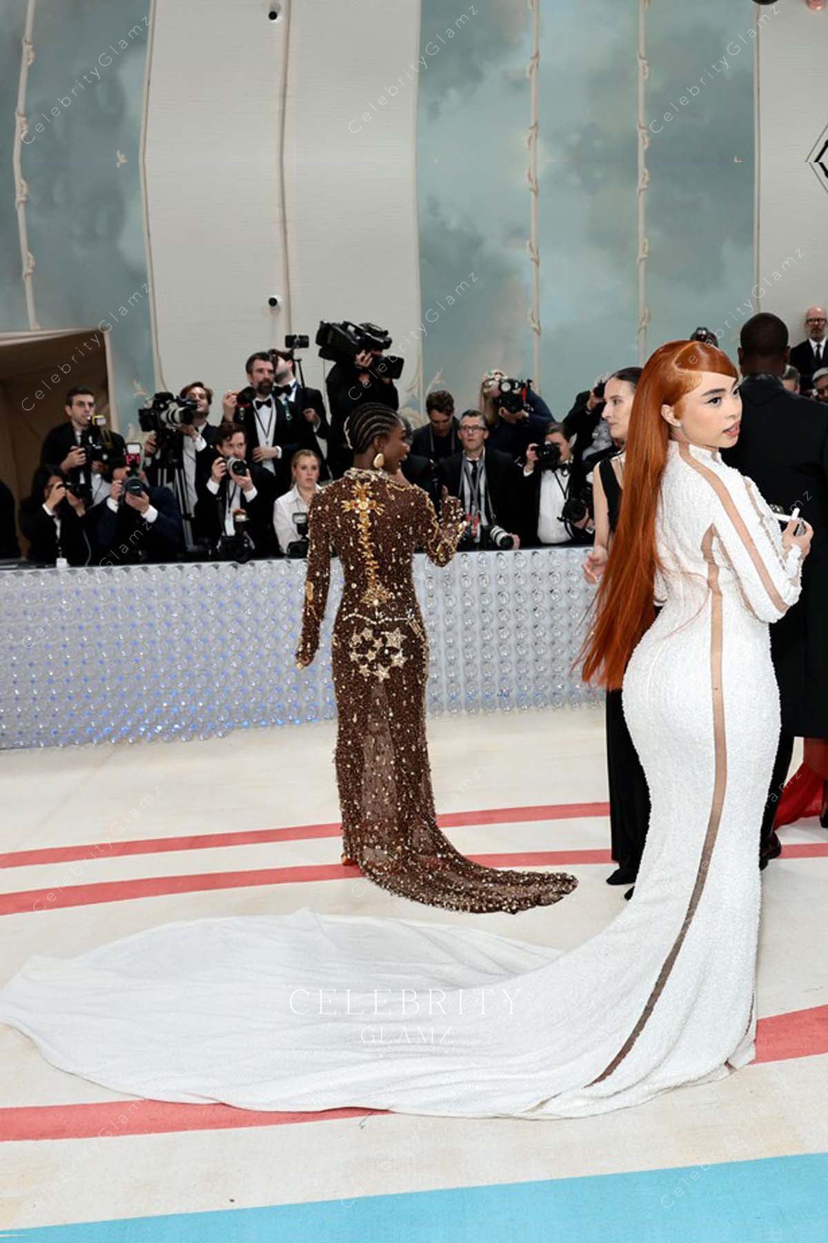 Ice Spice cathedral train 2023 met gala dress