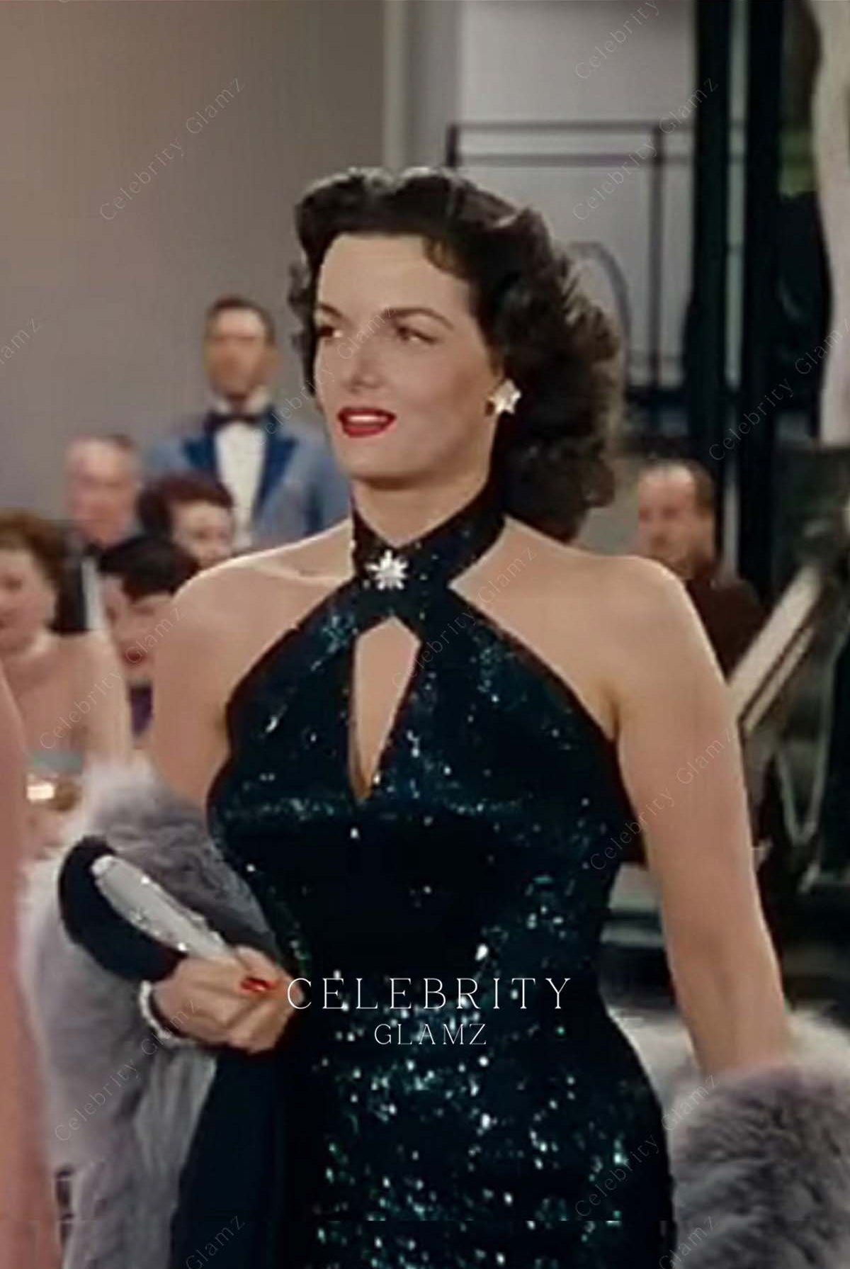 jene russell black sleeveless dress gentlemen prefer blondes 1950s