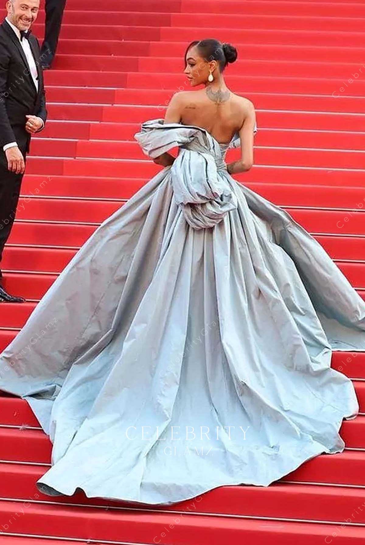 Jourdan Dunn court train 2023 Cannes film festival outfit