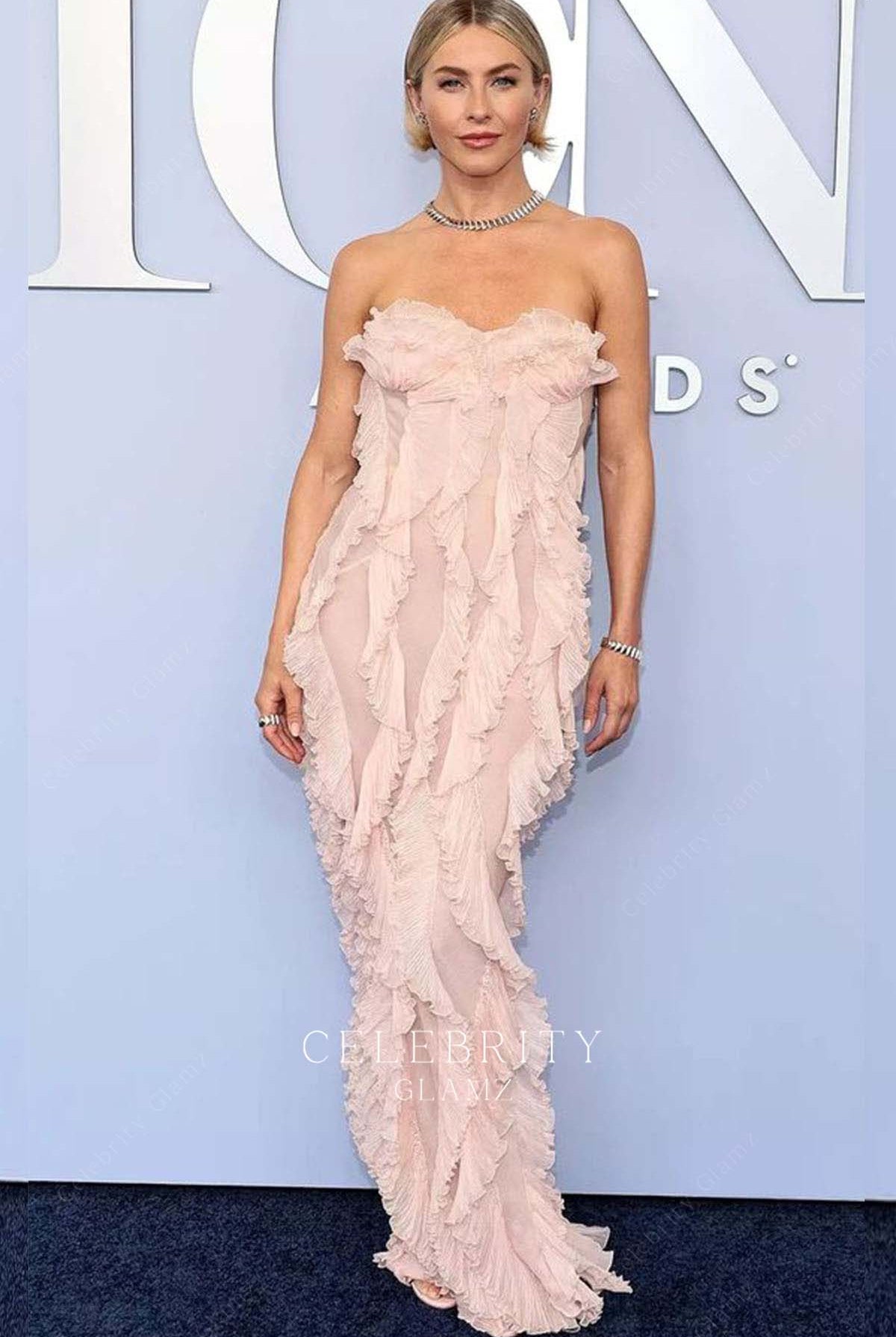 Julianne Hough pink sweetheart dress 2024 tony awards