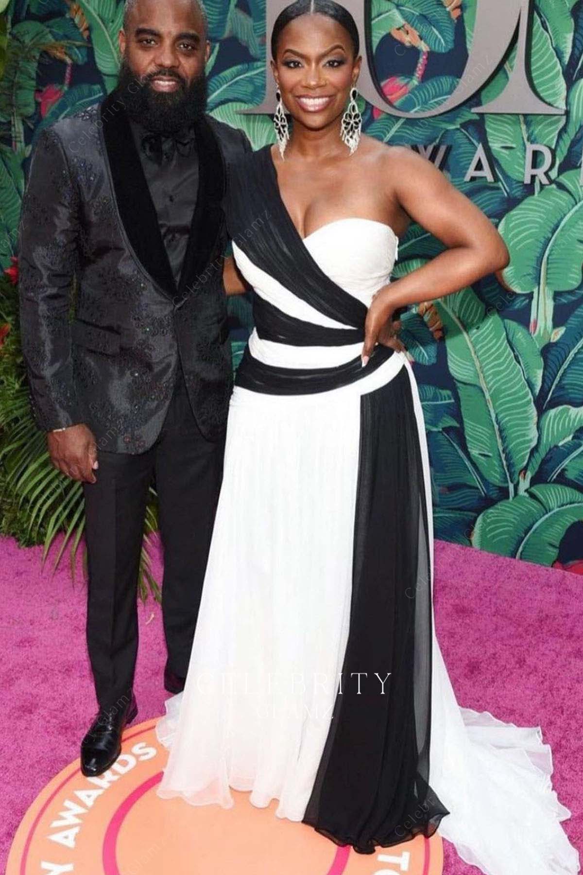 Kandi Burruss one shoulder evening dress tony awards 2023