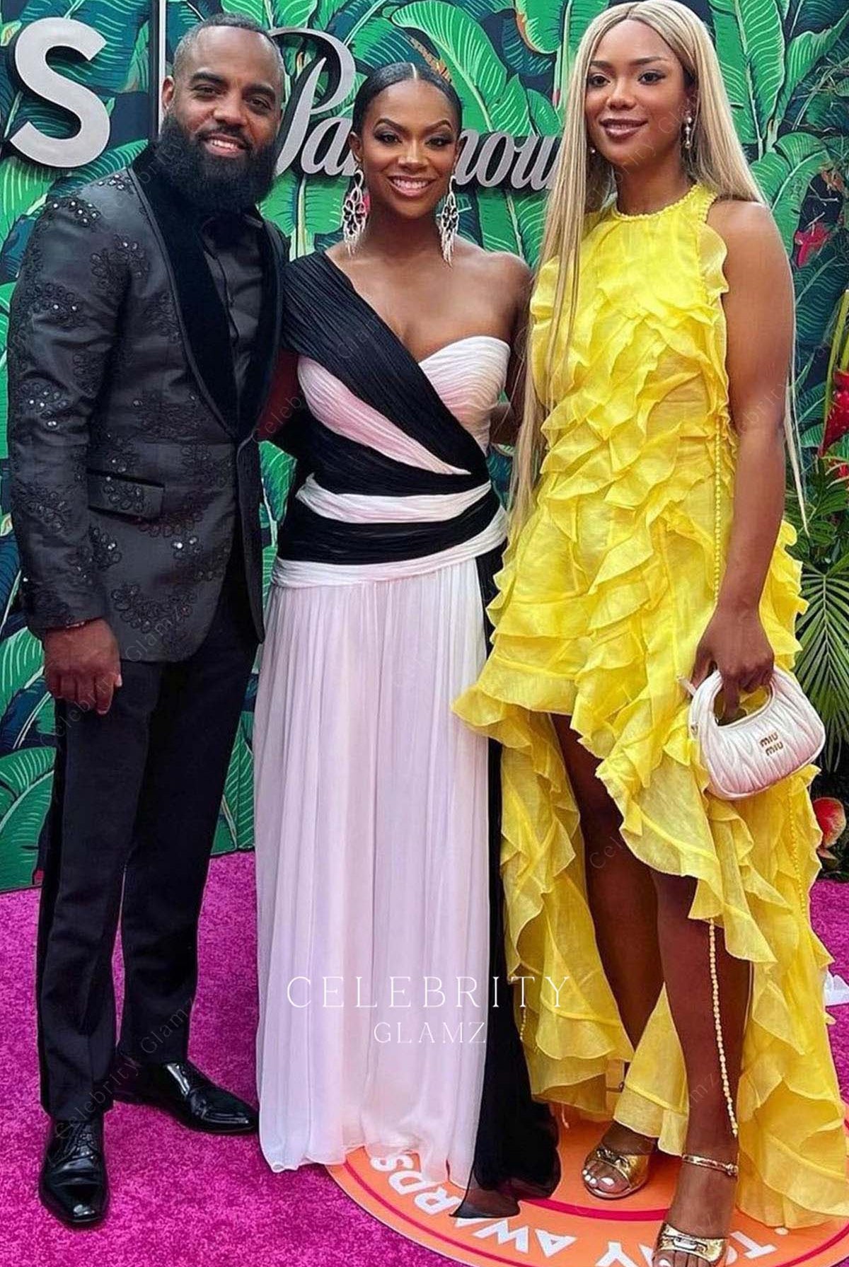 Kandi Burruss two tone a line formal dress tony awards 2023